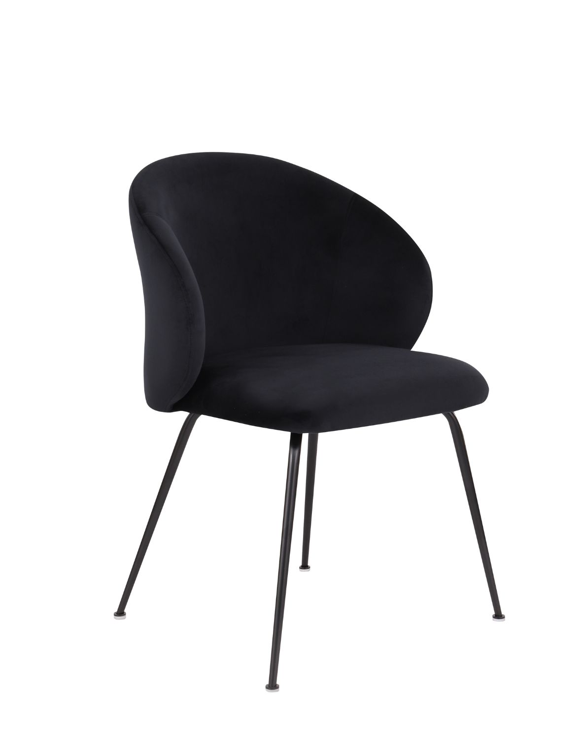 krzesło do jadalni ganta black, czarny welwet
