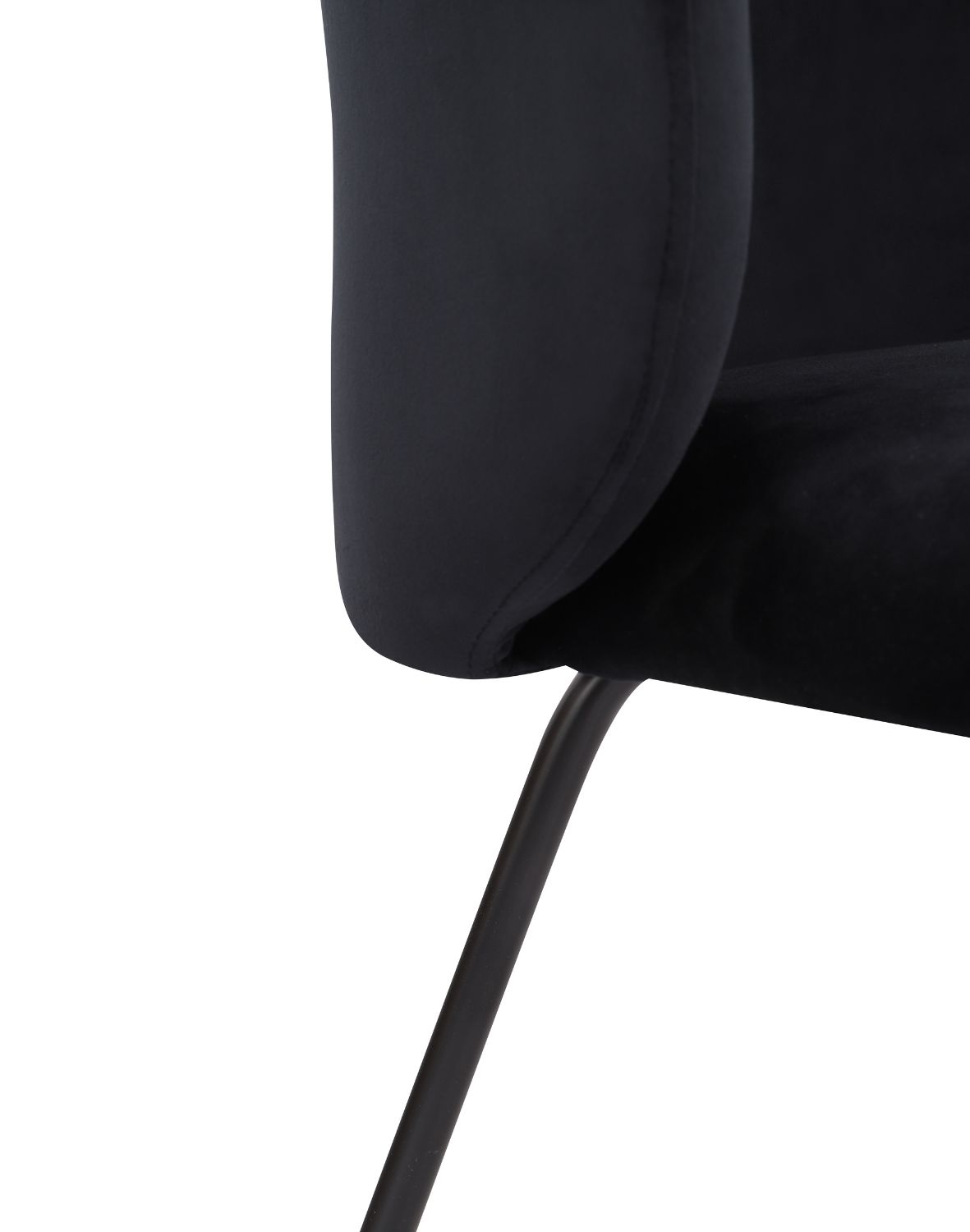 krzesło do jadalni ganta black, czarny welwet