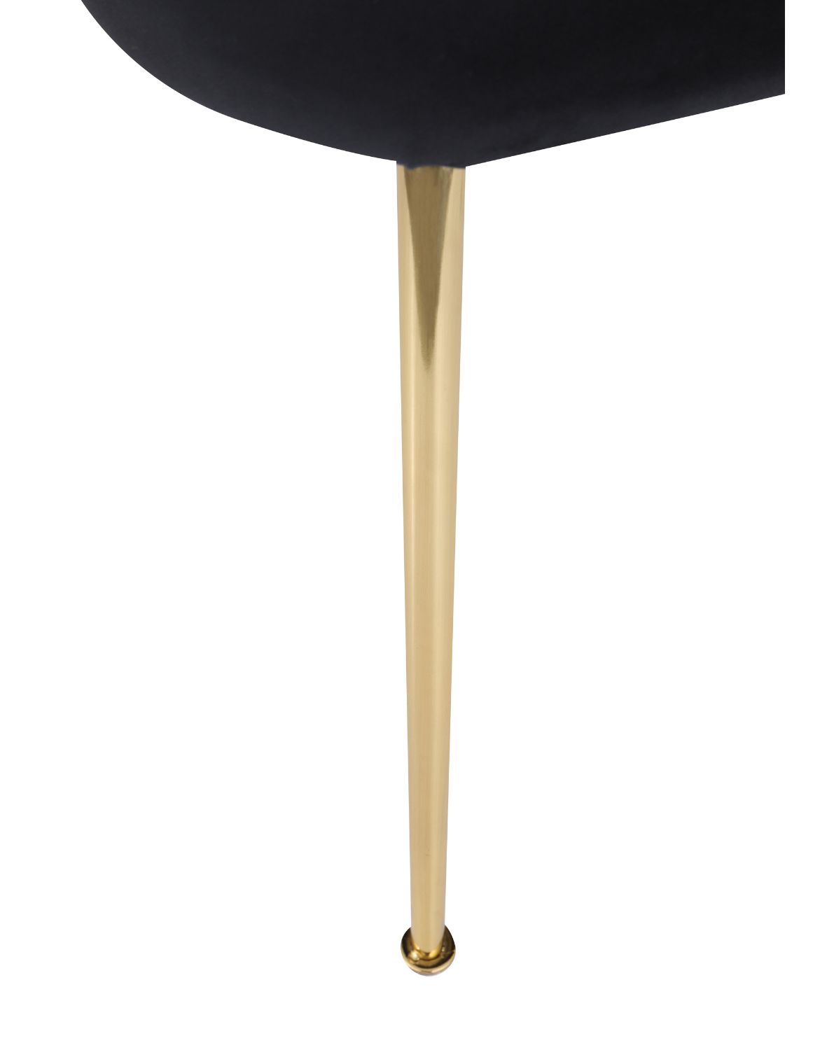 krzesło do jadalni ganta gold, czarny welwet