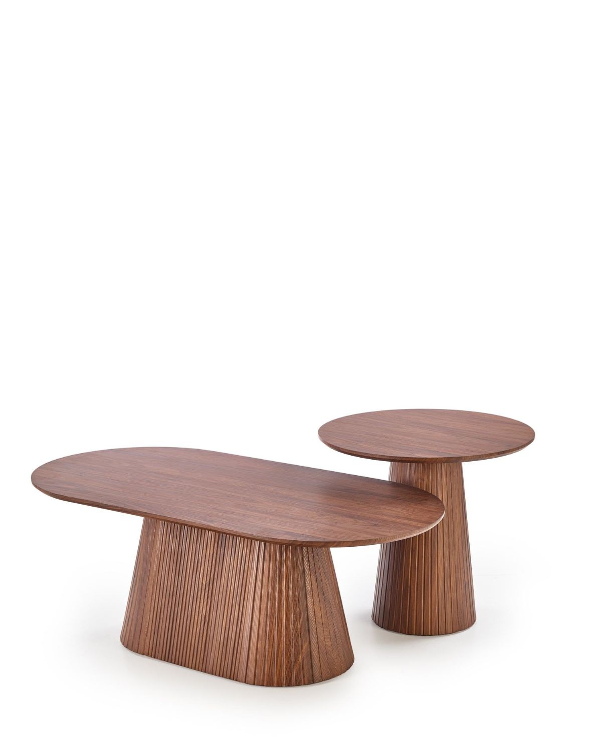 stolik kawowy okrągły orzechowy Gisela s