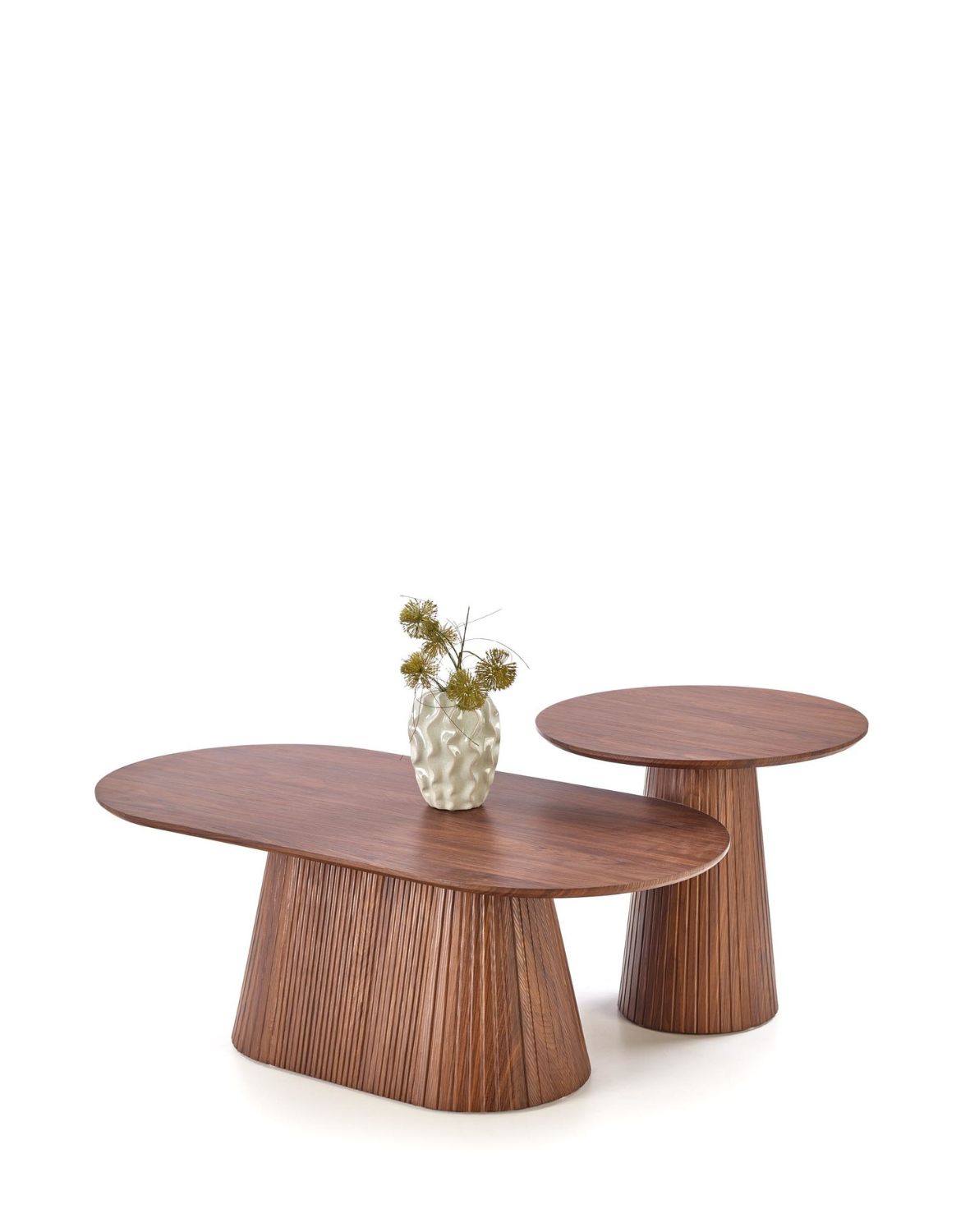 stolik kawowy okrągły orzechowy Gisela s