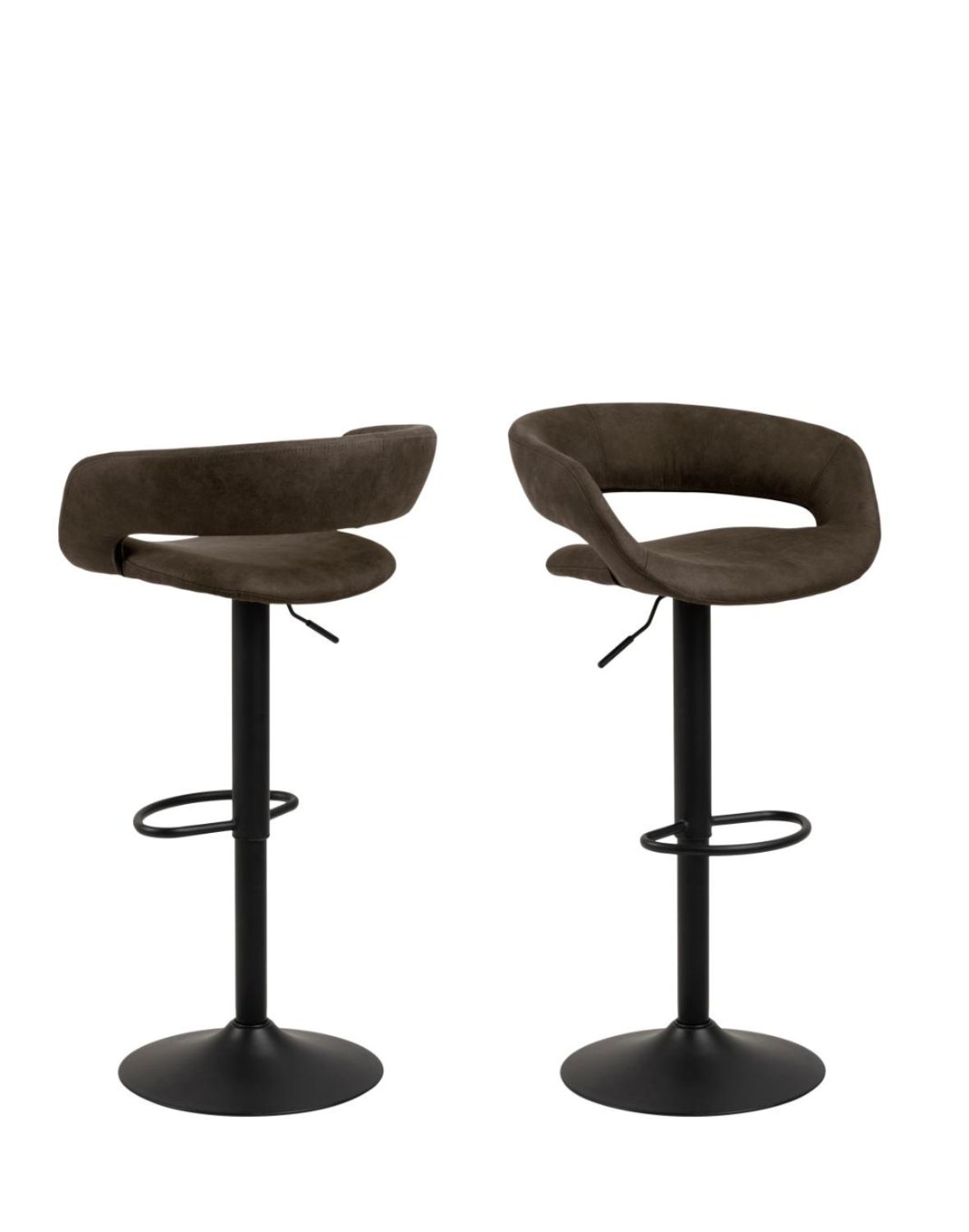 hoker do kuchni z oparciem, obrotowy grace, antracytowy (85634)