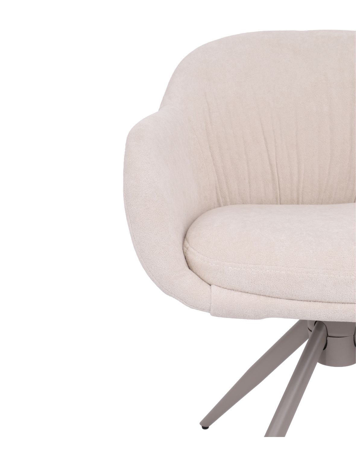 krzesło obrotowe do jadalni greta, beżowe