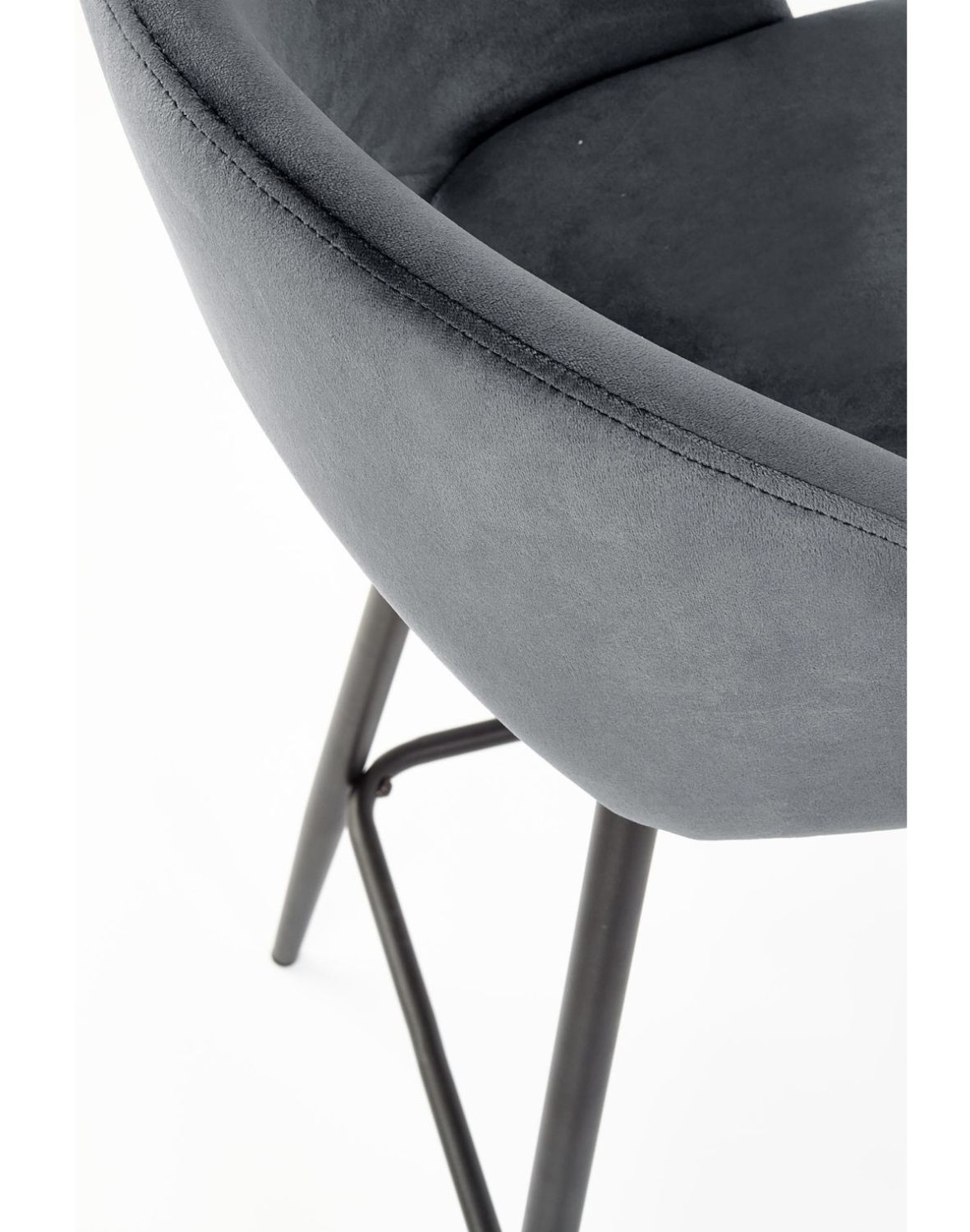 hoker do kuchni h96, szary welwet