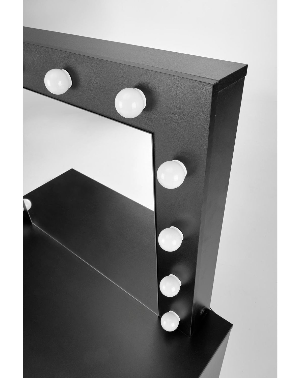 toaletka z lustrem hollywood, czarna