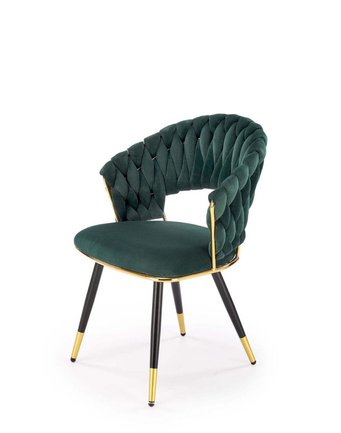 krzesło k551 zielone, tapicerowane velvet, nowoczesny design