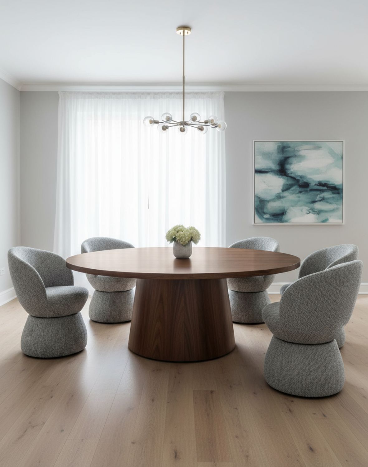 krzesło z funkcją obracania k581, tapicerowane, szare