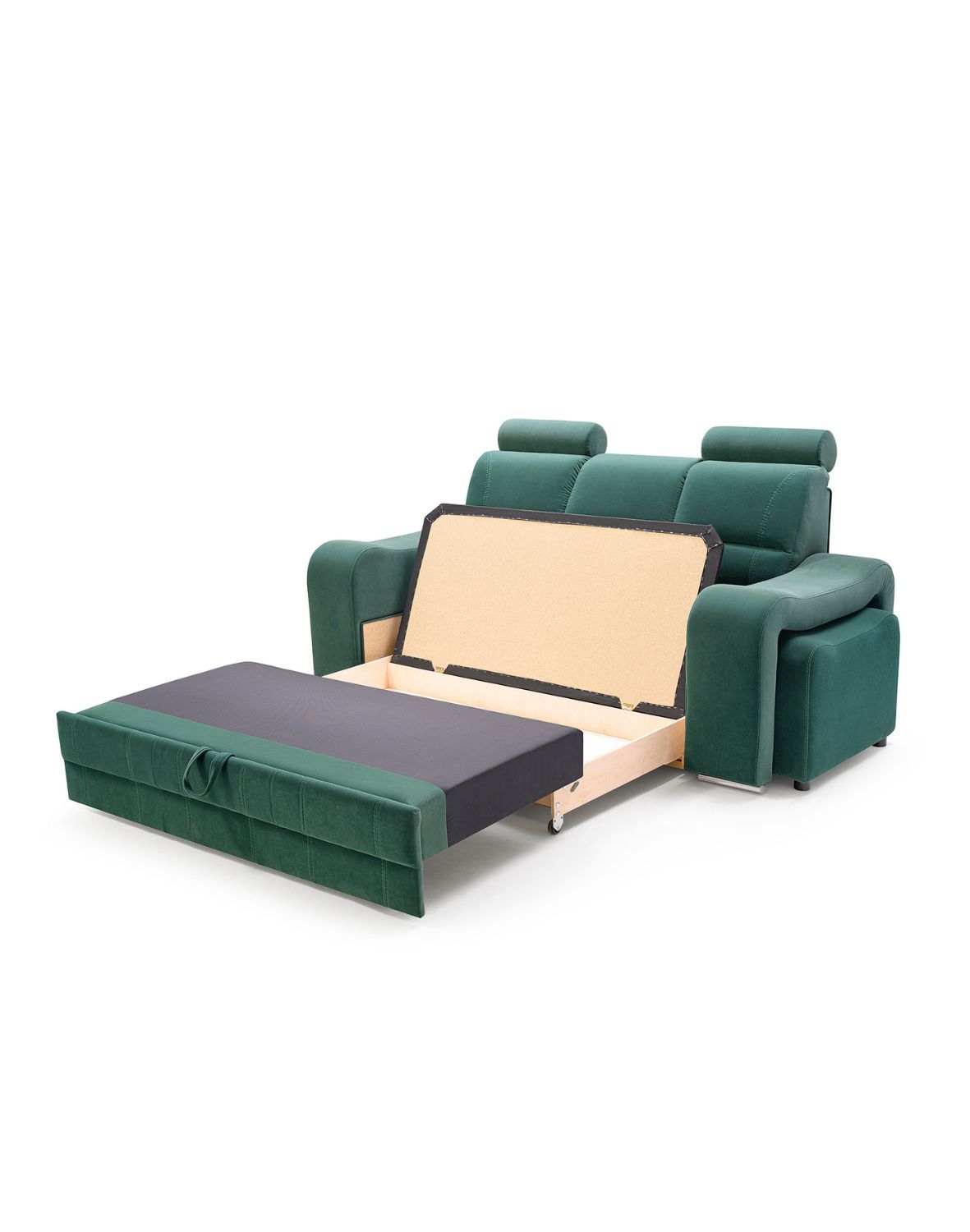 zielona kanapa wenus z zagłówkami