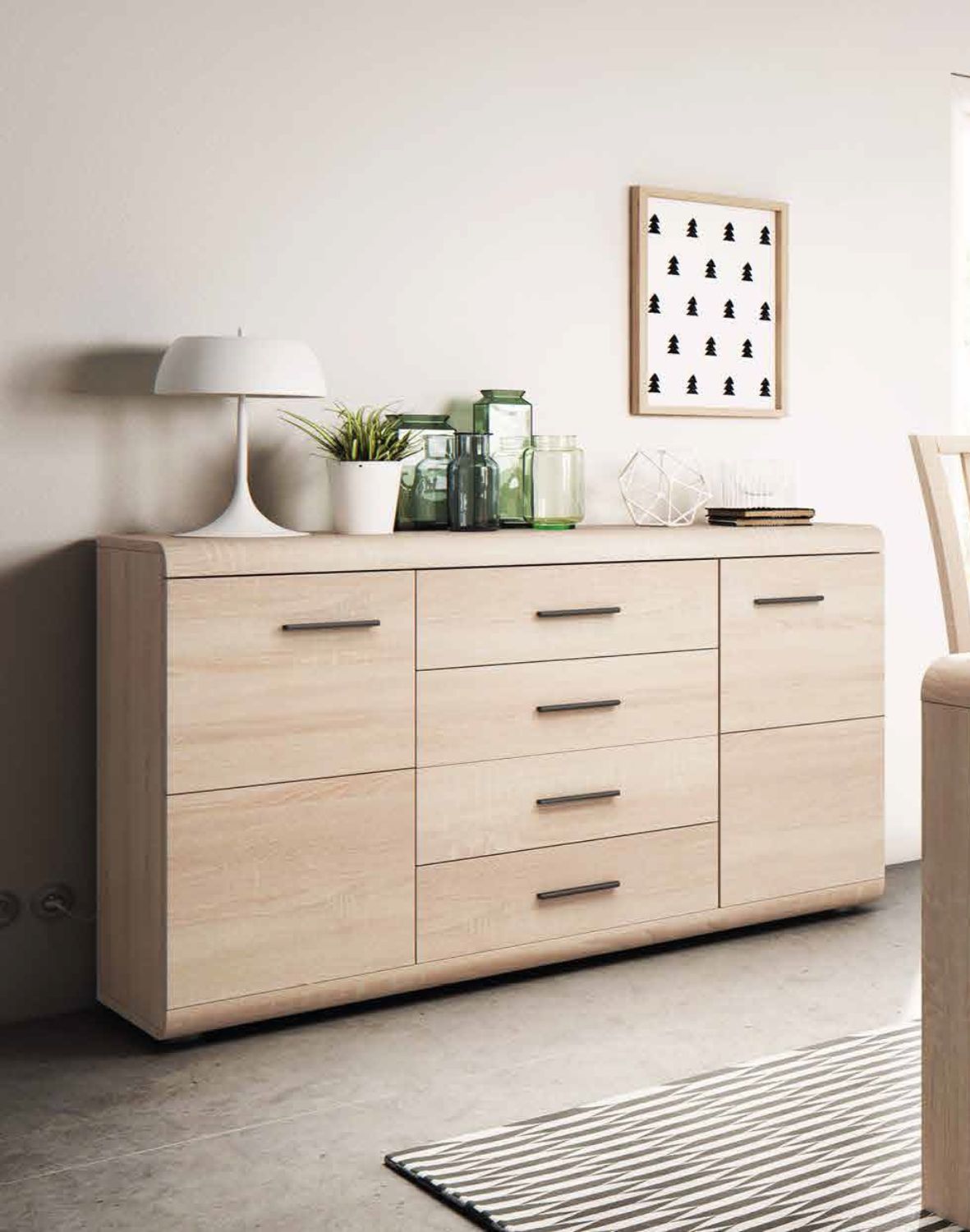 komoda dąb sonoma do salonu link 140