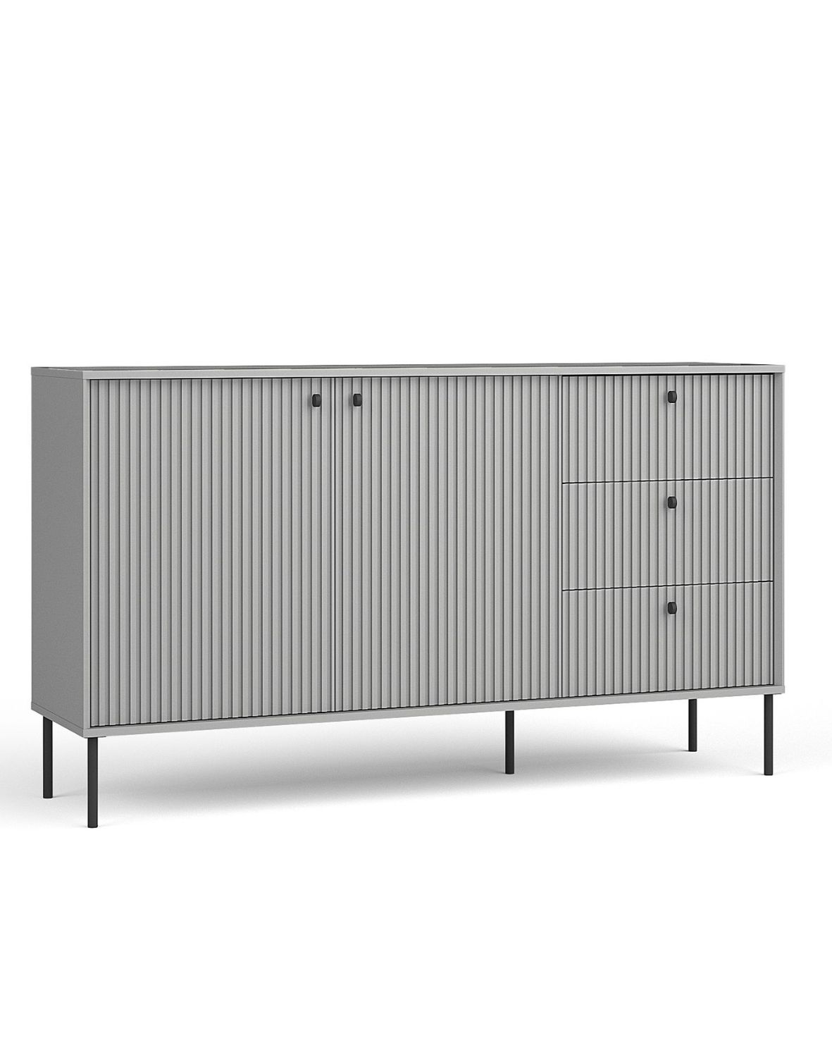 omoda do salonu z drzwiami i szufladami szara Iris 03 156x90 cm