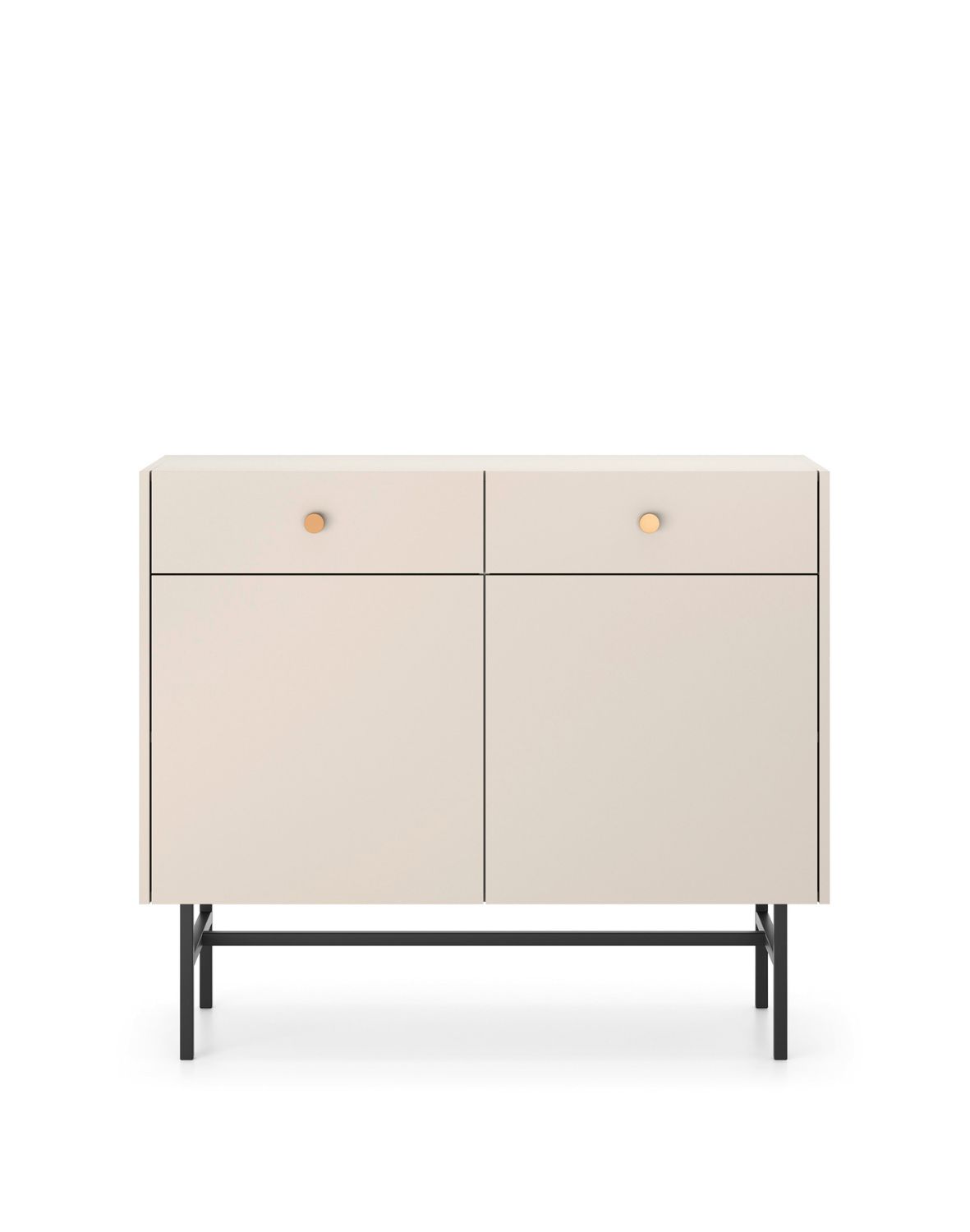 komoda kaszmirowa diva z 2 szufladami i 2 szafkami