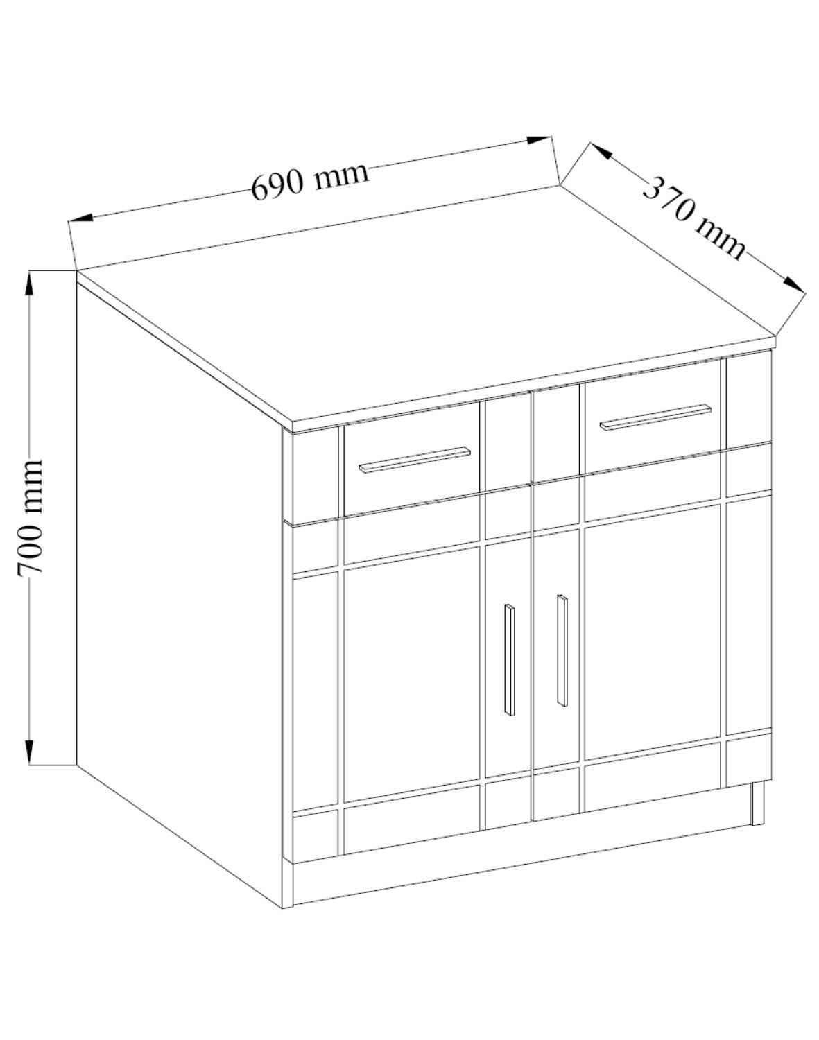 komoda paris dab sonoma 2f2s