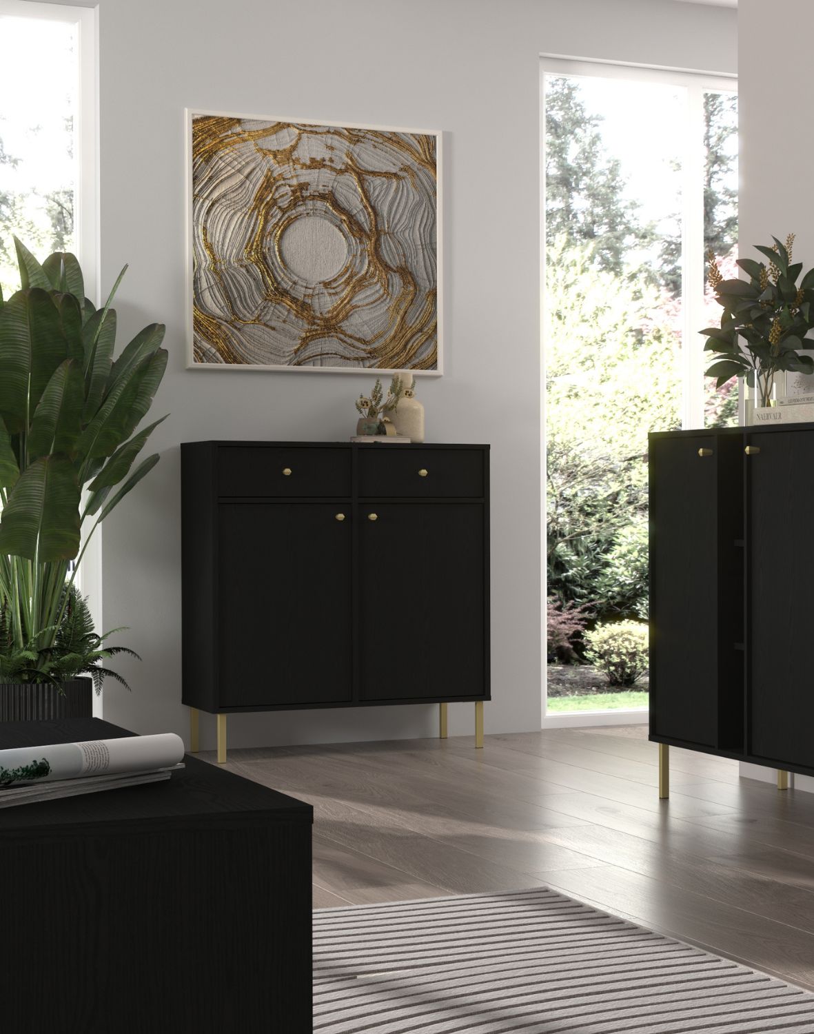 komoda tokyo 2 czarny 2f2s typ 826