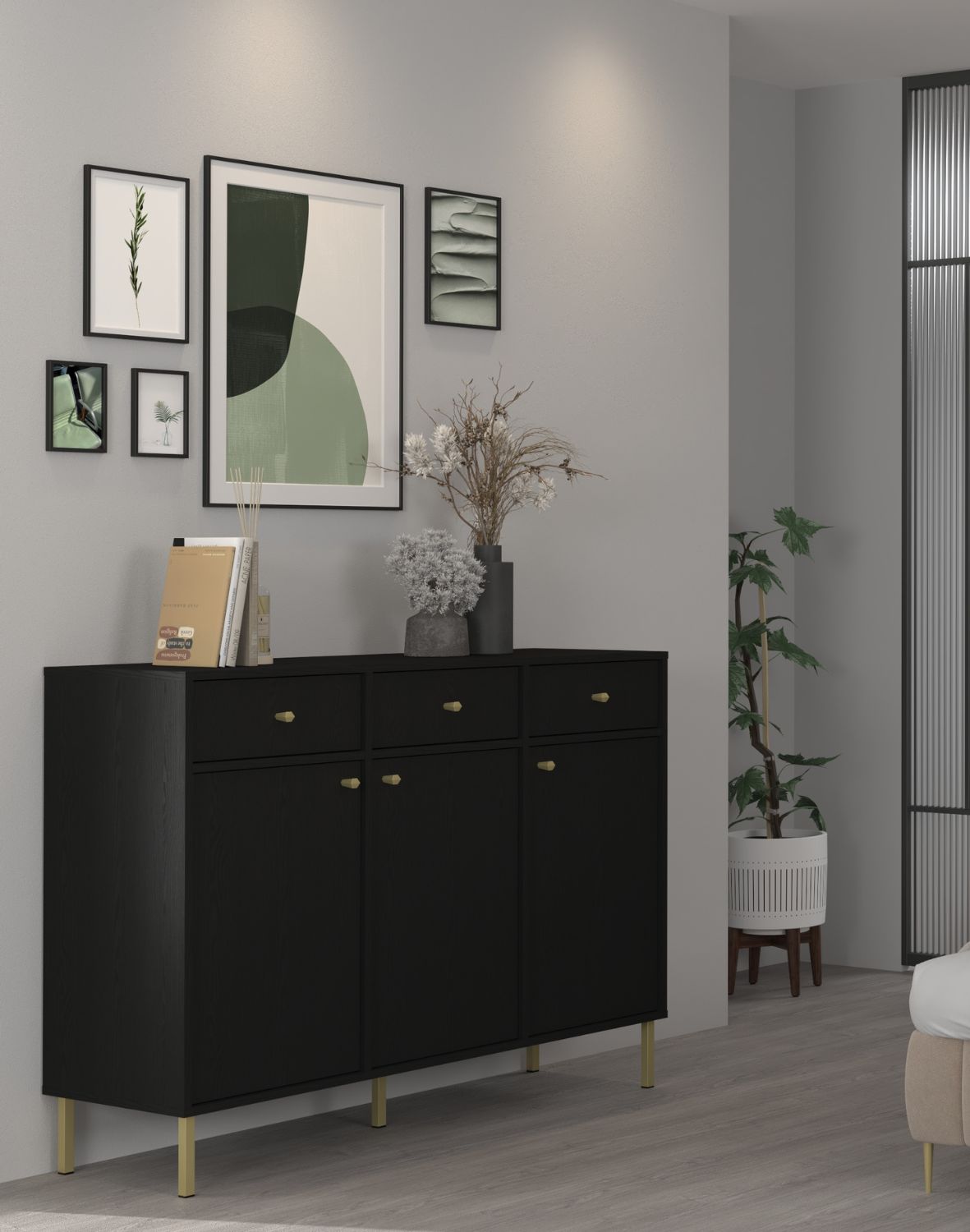 komoda tokyo 2 czarny 3f3s typ 827