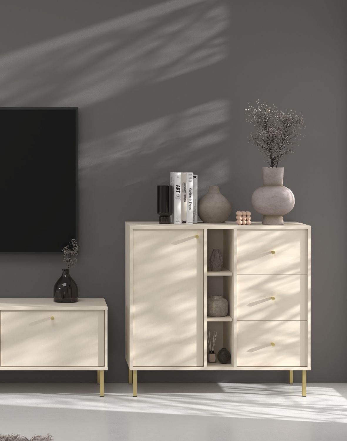 komoda tokyo 2 bez piaskowy typ 824