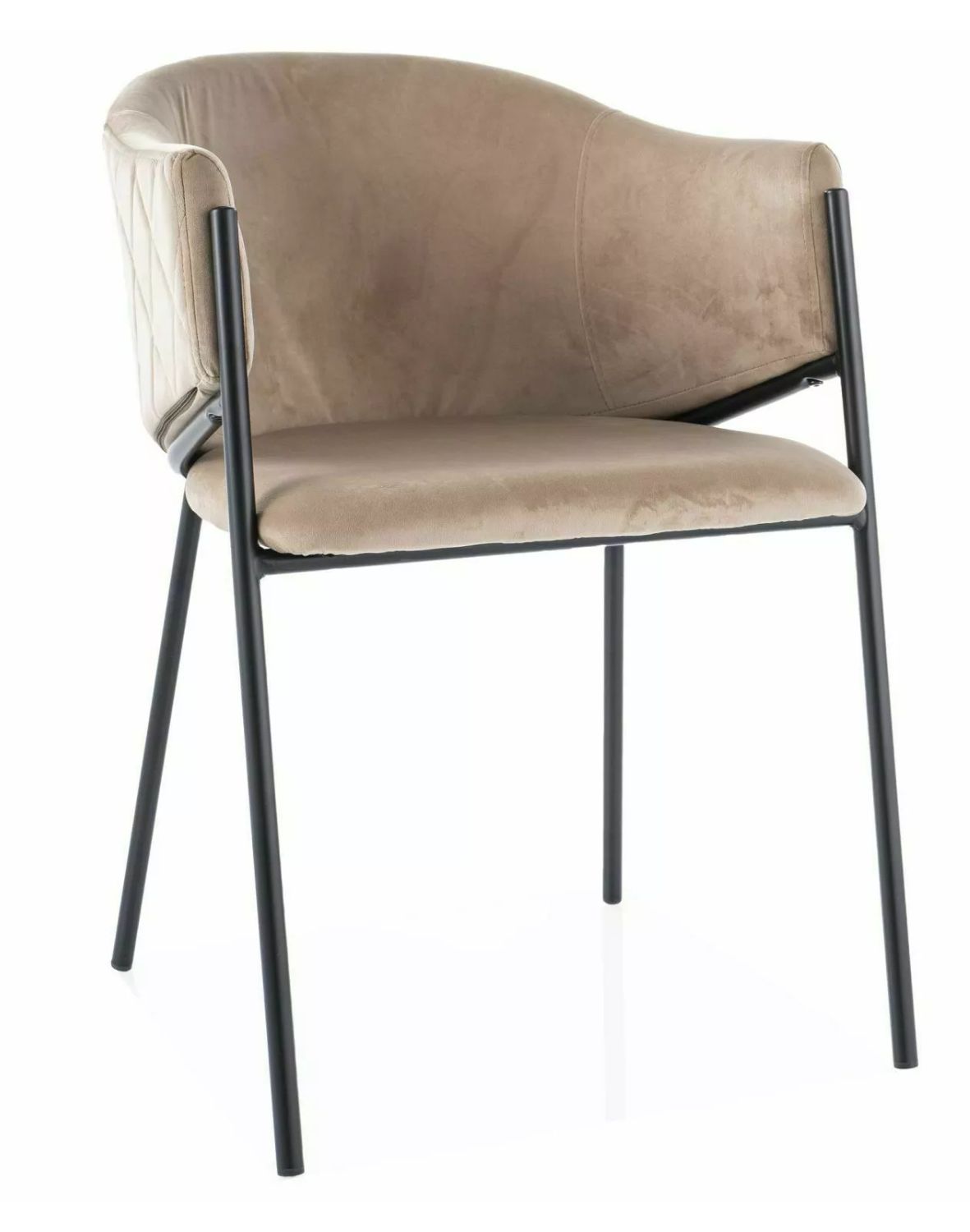 krzeslo bono velvet bez czarny