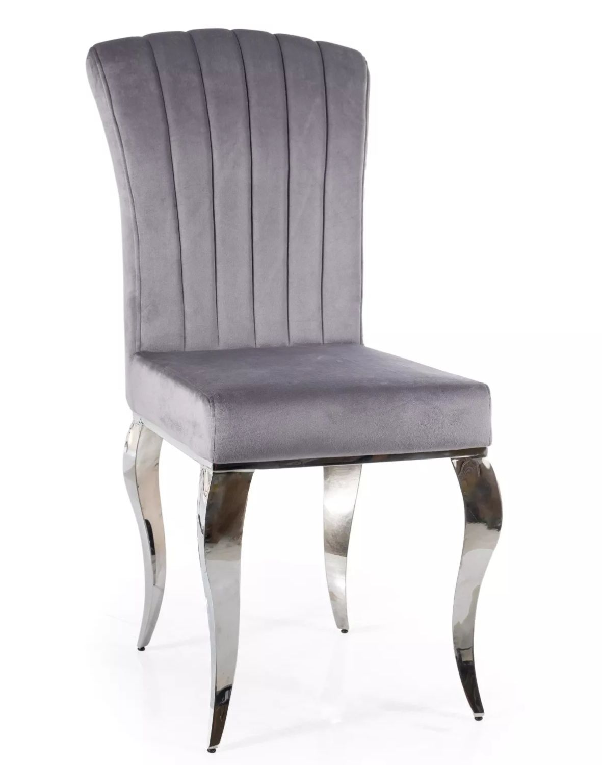 krzeslo prince velvet szare