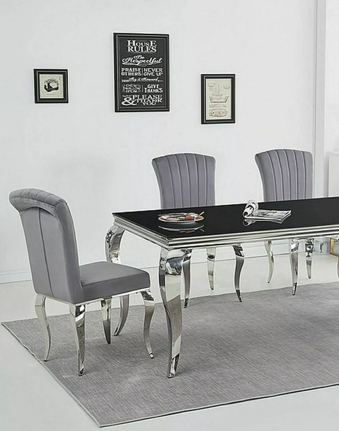 krzeslo prince velvet szare