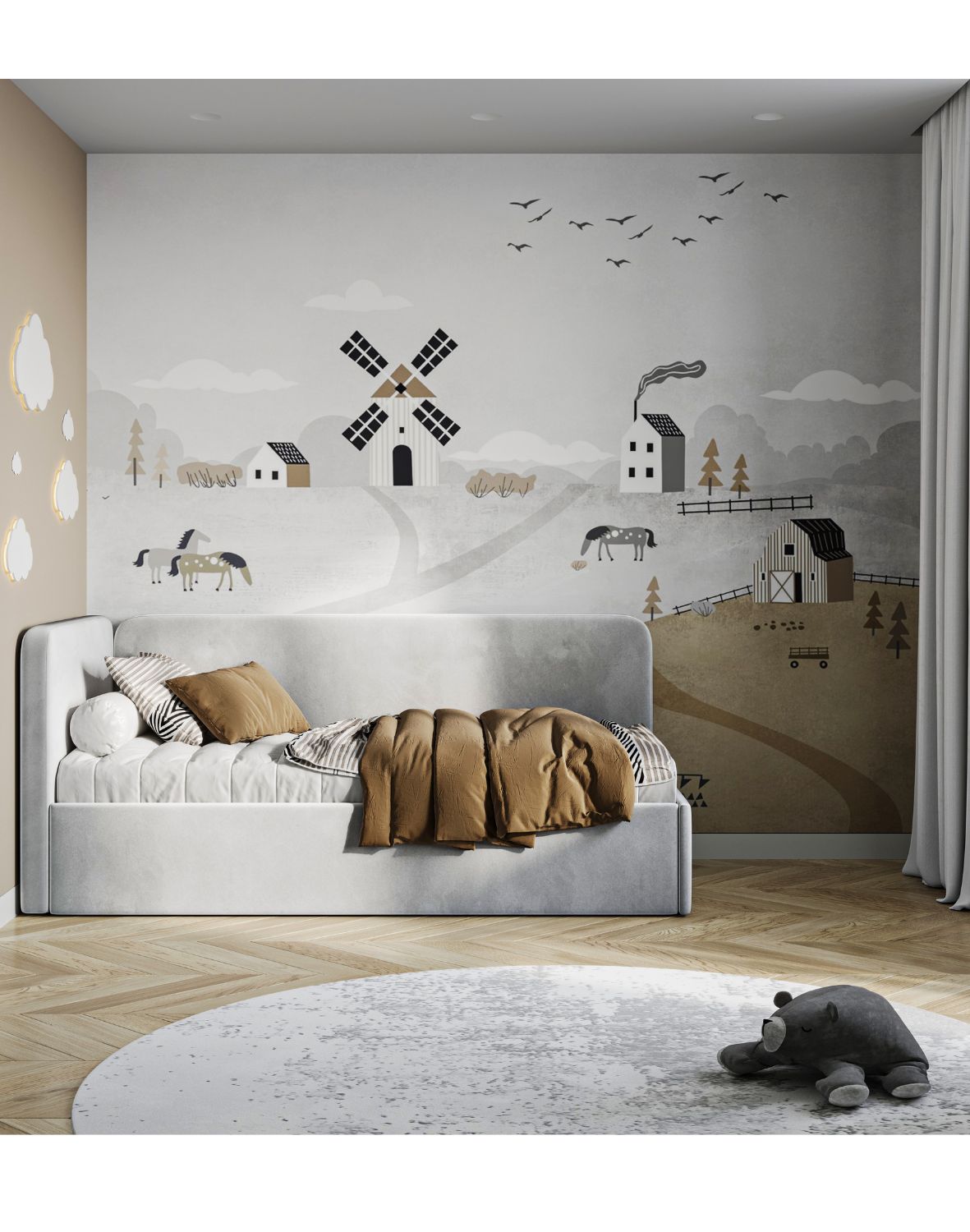 lozko-dzieciece-happy-welurowe-szare