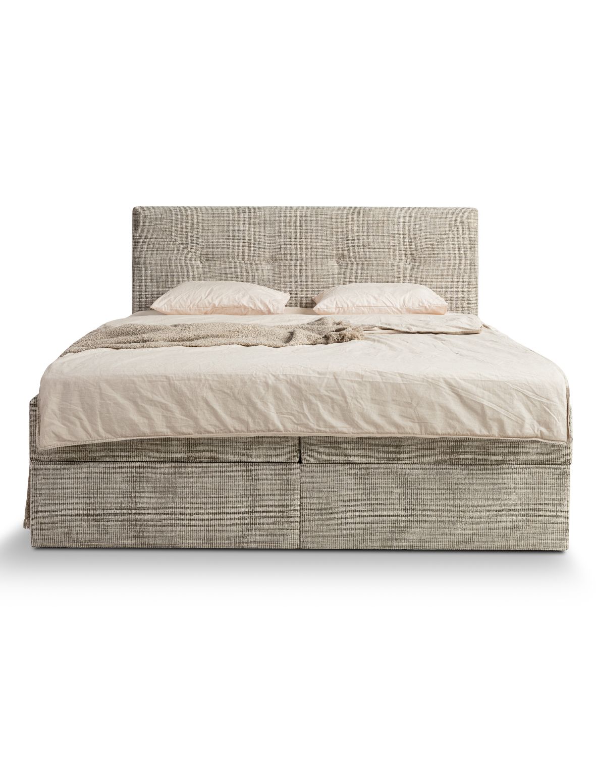 łóżko kontynentalne z pojemnikiem sara