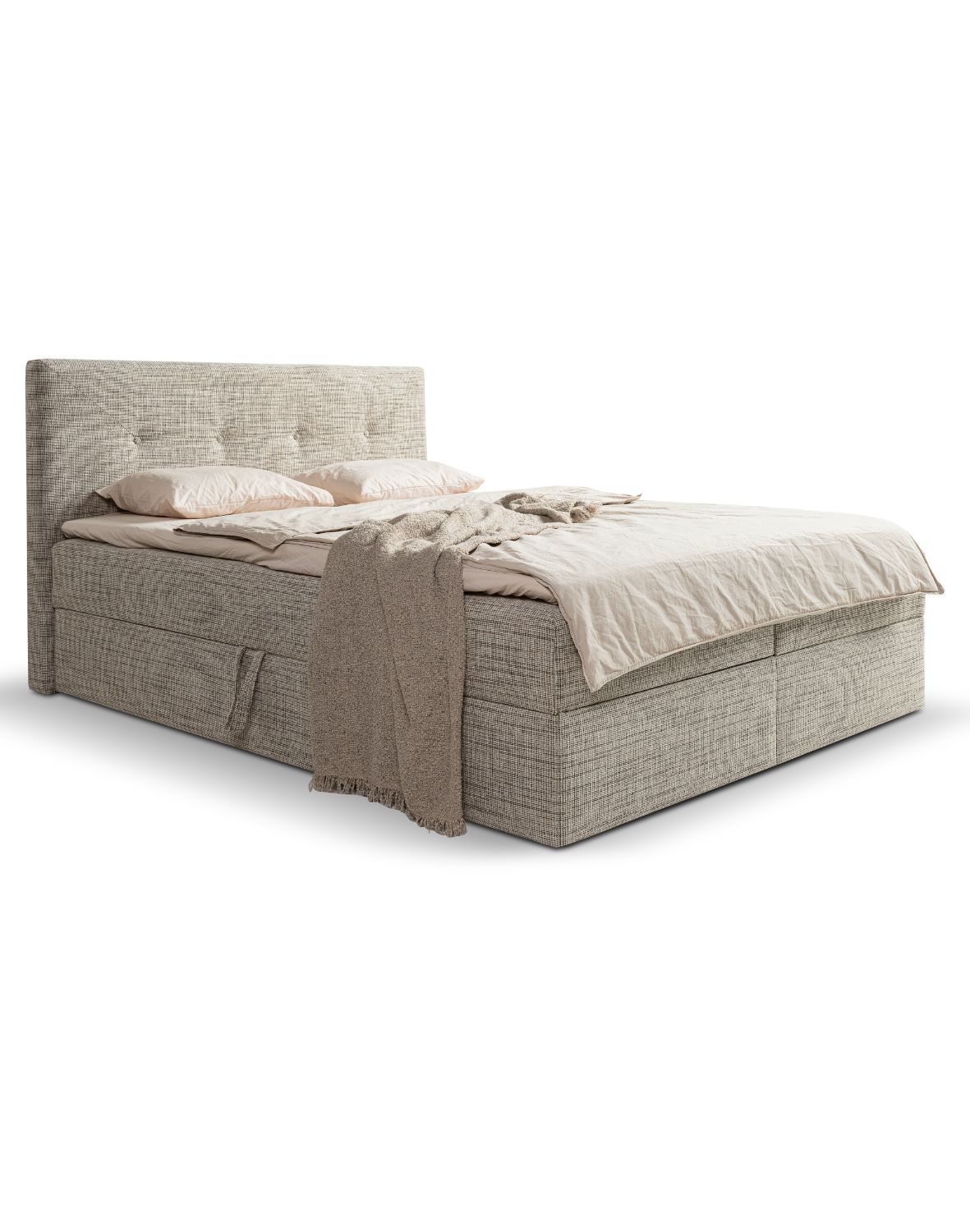 łóżko kontynentalne z pojemnikiem sara