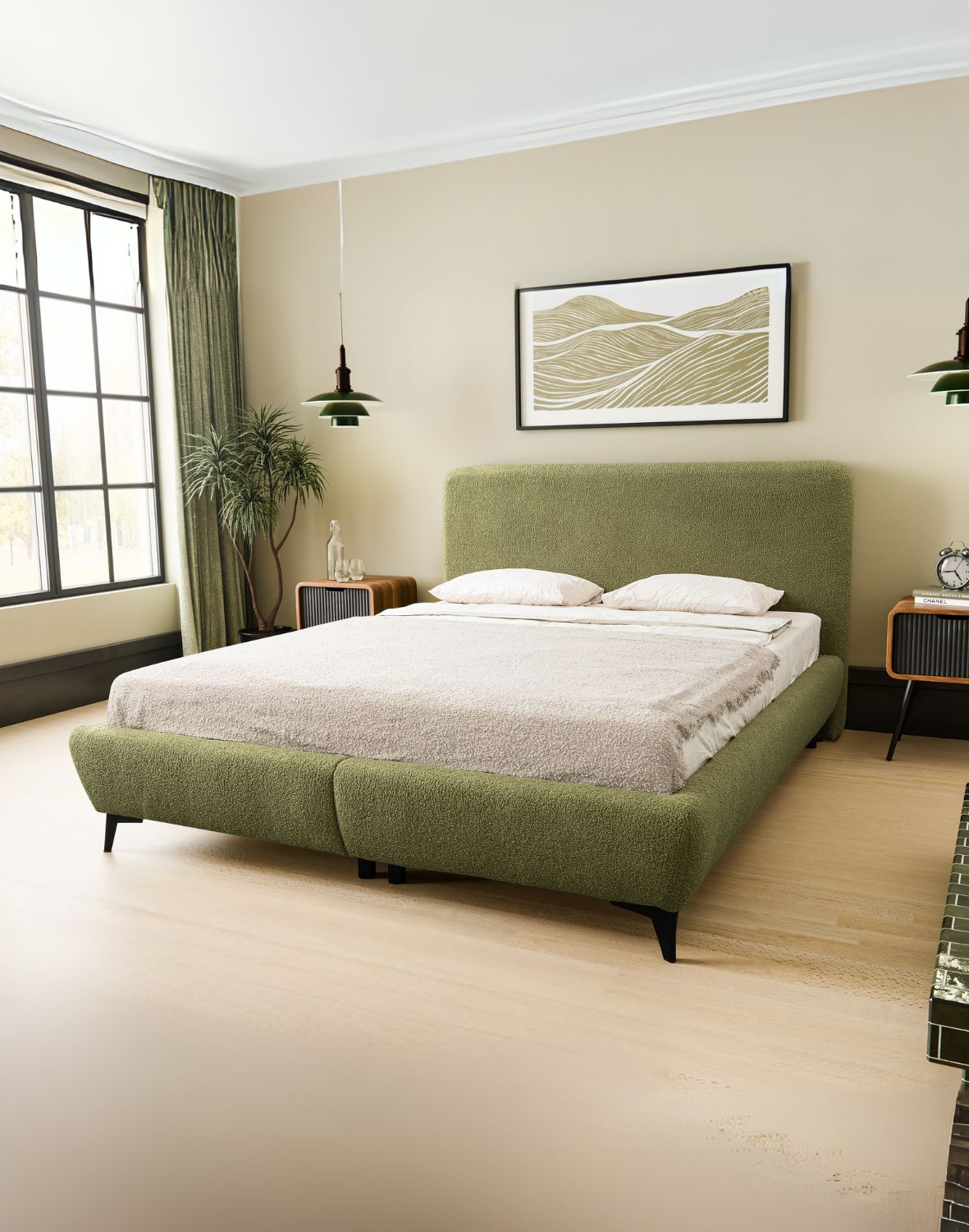 tapicerowne łóżko sypialnane elena