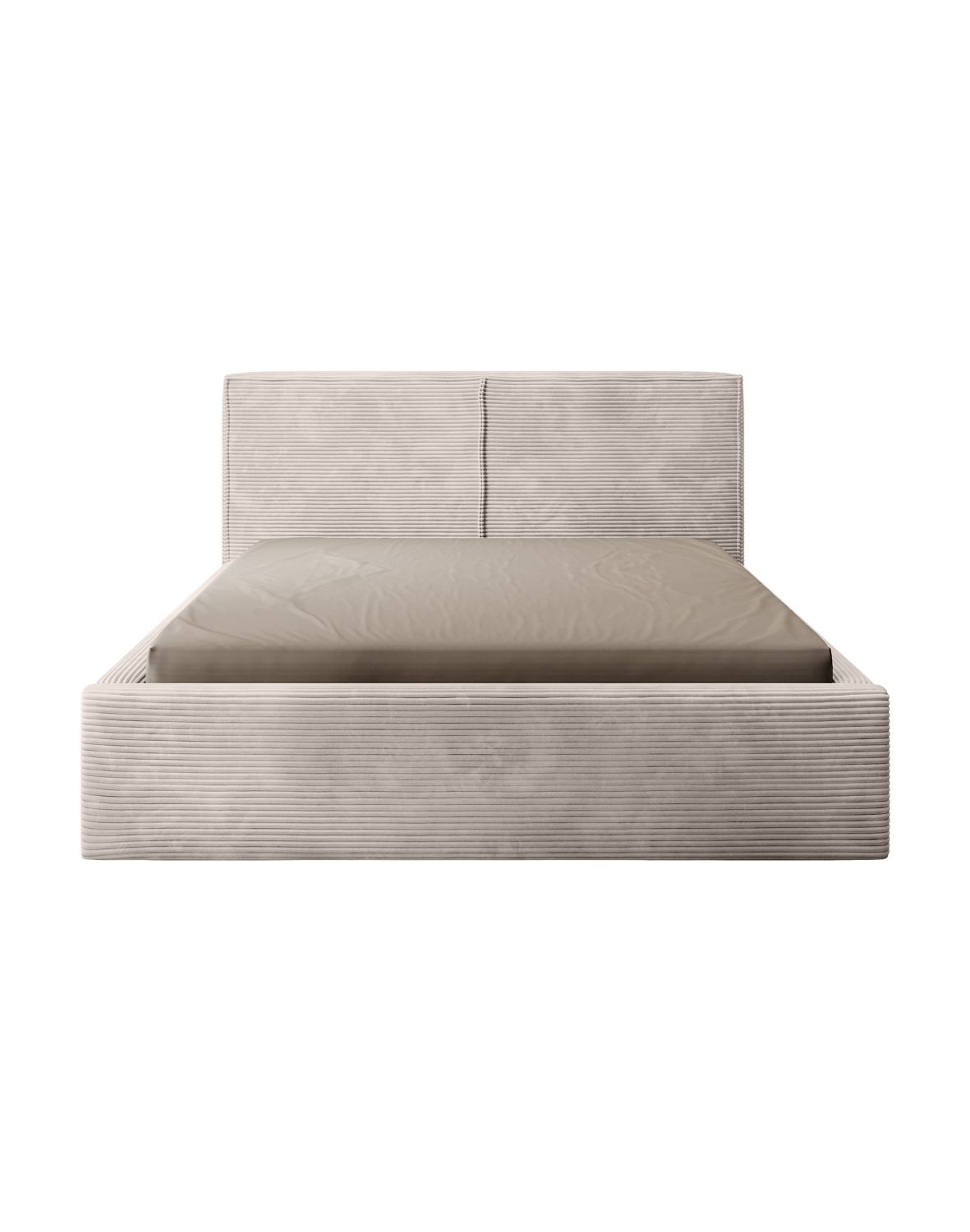 łóżko tapicerowane ze stależem i pojemnikiem inez