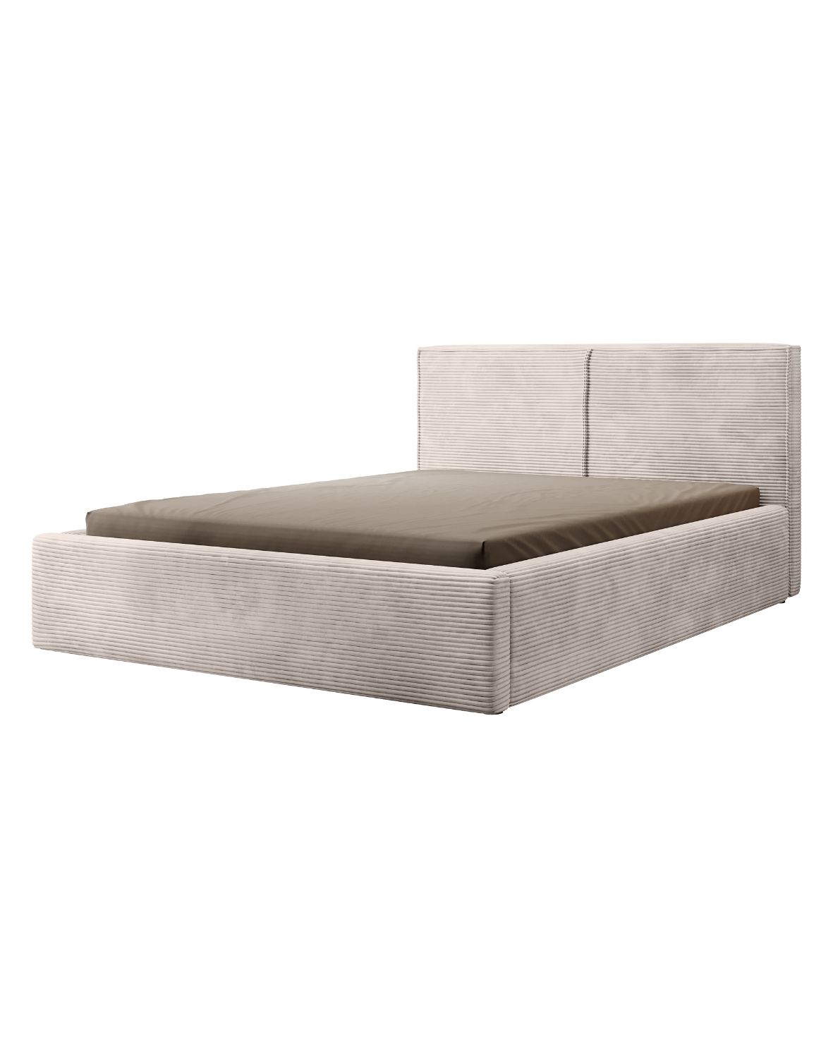 łóżko tapicerowane ze stależem i pojemnikiem inez