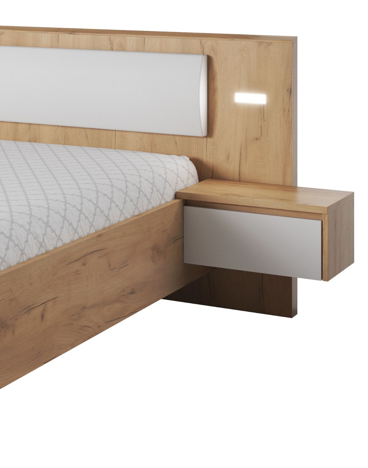 łóżko xelo 160 ze stolikami nocnymi