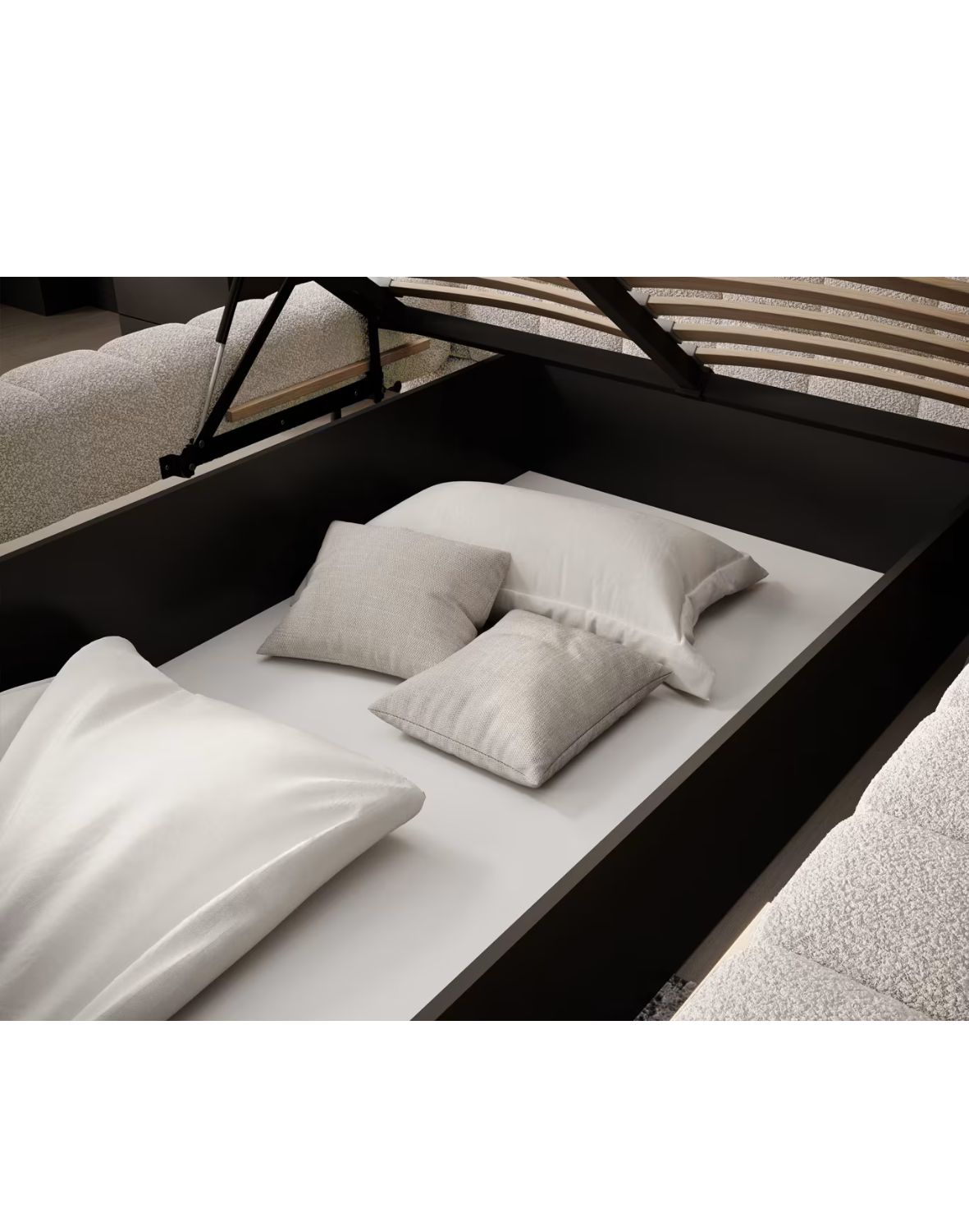 tapicerowane łóżko do sypialni z pojemnikiem magentta 140/160/180