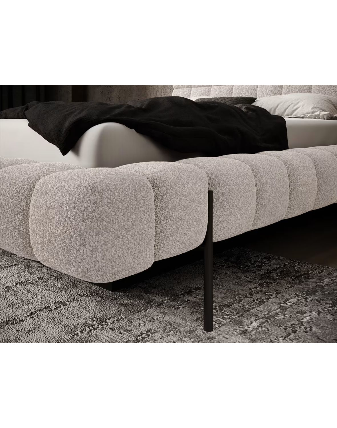 tapicerowane łóżko do sypialni z pojemnikiem magentta 140/160/180