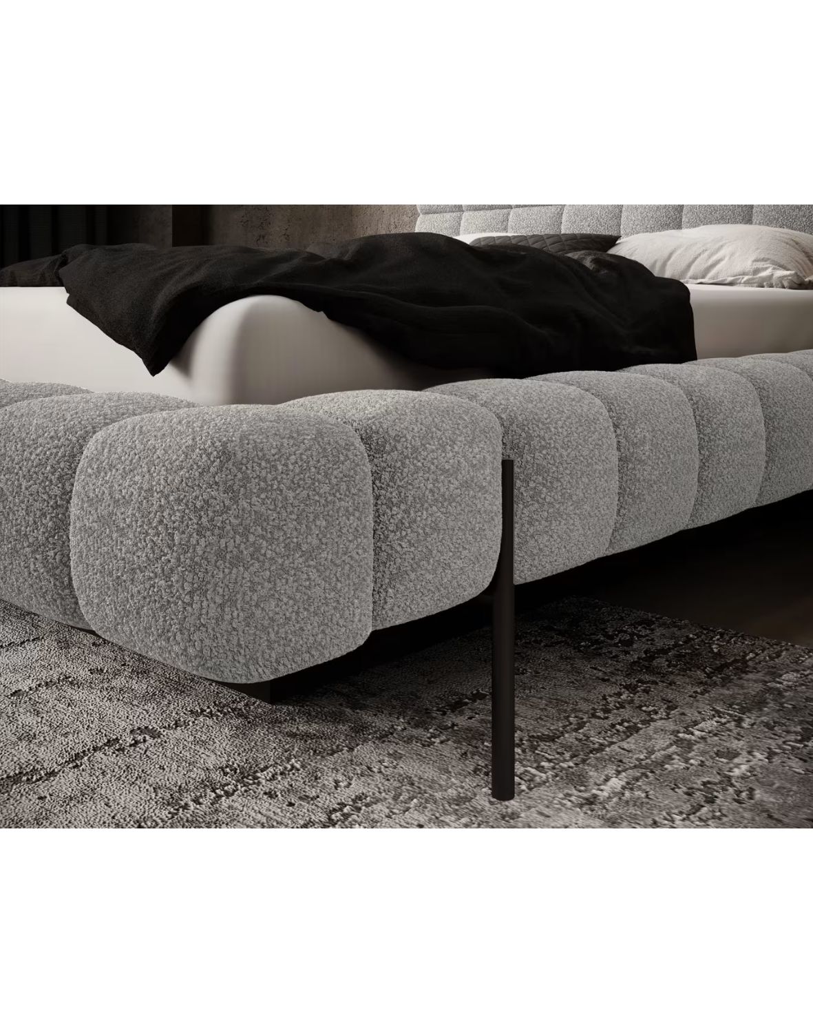 tapicerowane łóżko do sypialni z pojemnikiem magentta 140/160/180