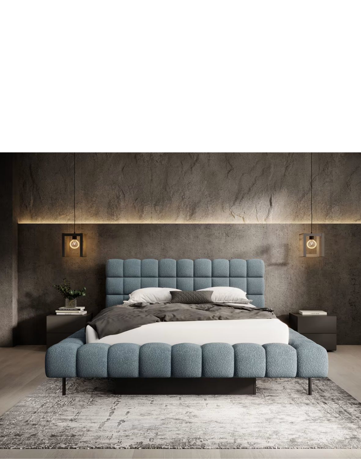 tapicerowane łóżko do sypialni z pojemnikiem magentta 140/160/180