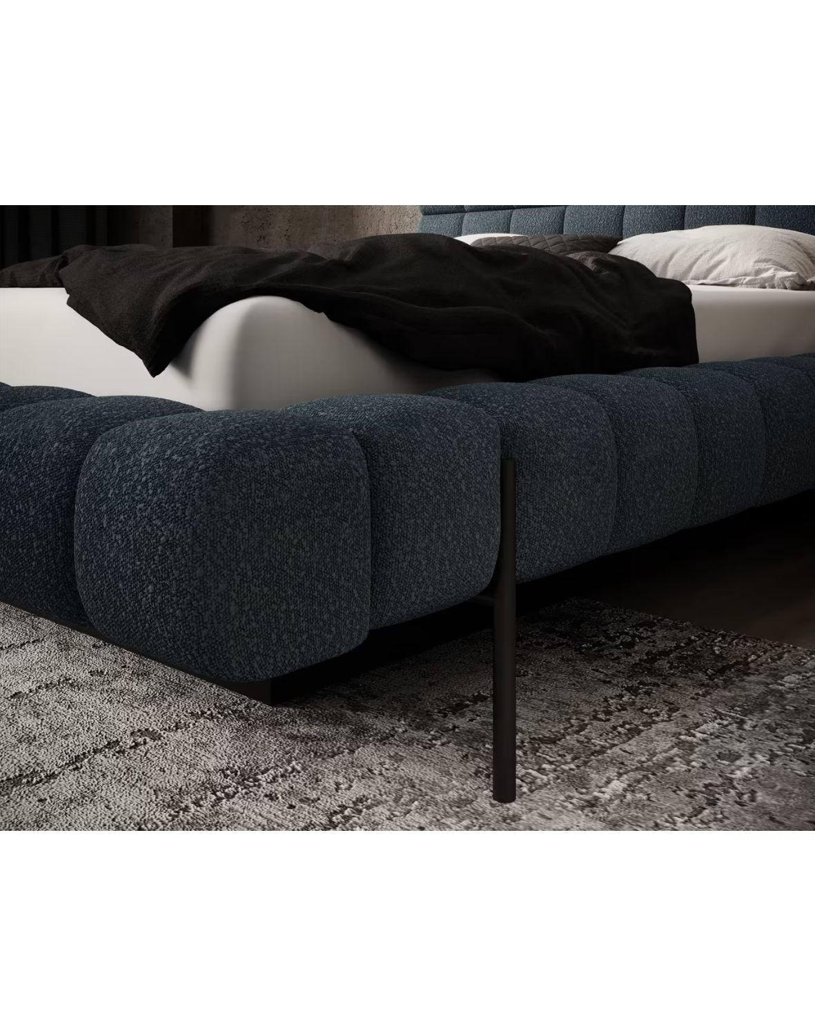 tapicerowane łóżko do sypialni z pojemnikiem magentta 140/160/180