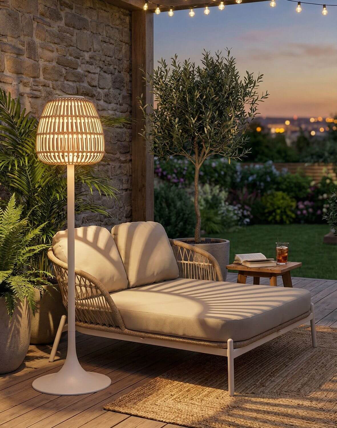 lampa ogrodowa stojąca, solarna malta