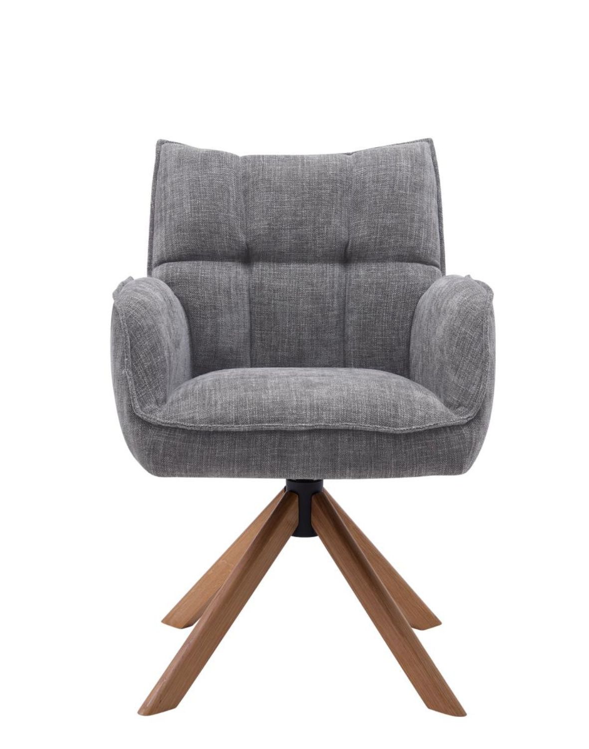 krzesło obrotowe marilla, drewniane nogi, szare (53240003)