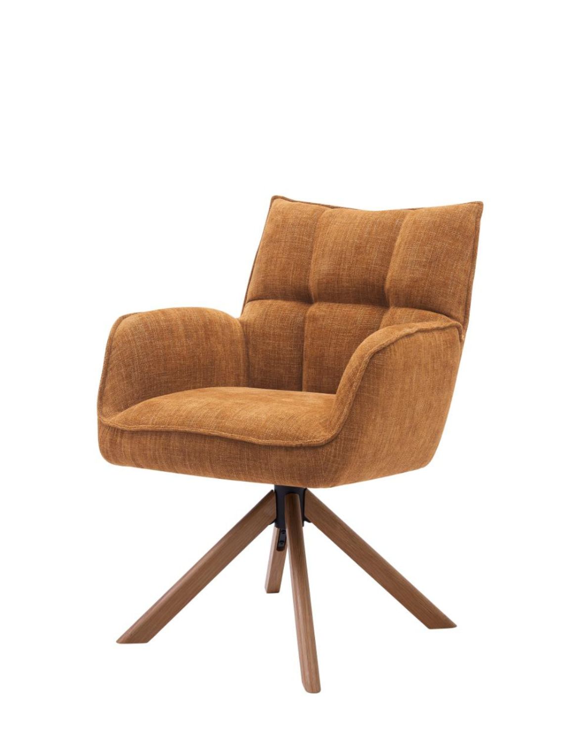 krzesło obrotowe marilla, drewniane nogi, rude (53240002)