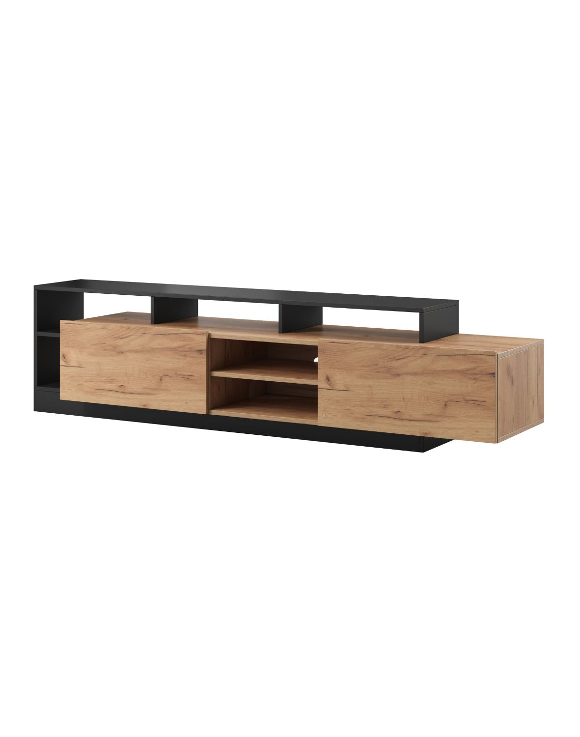 meblościanka do salonu alba dąb craft i antracyt