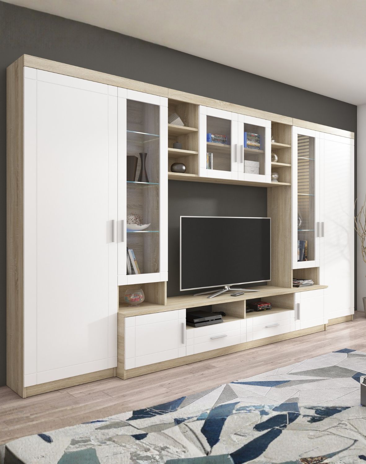 mebloscianka paris bialy dab sonoma wh01