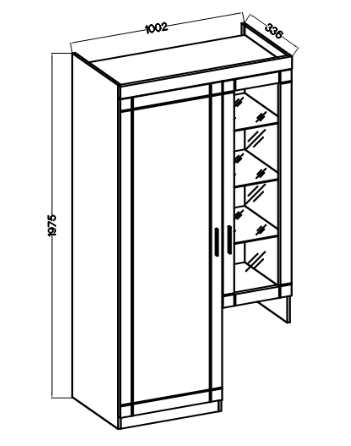 mebloscianka paris gr grafit dab sonoma