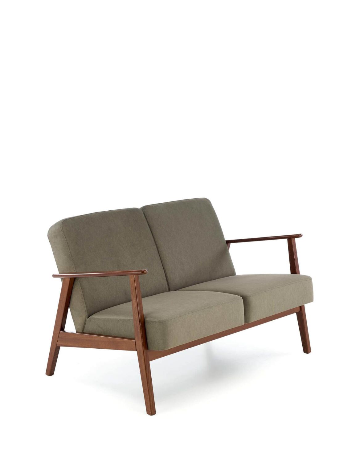 sofa dwuosobowa do salonu milano 2S, retro, oliwkowa