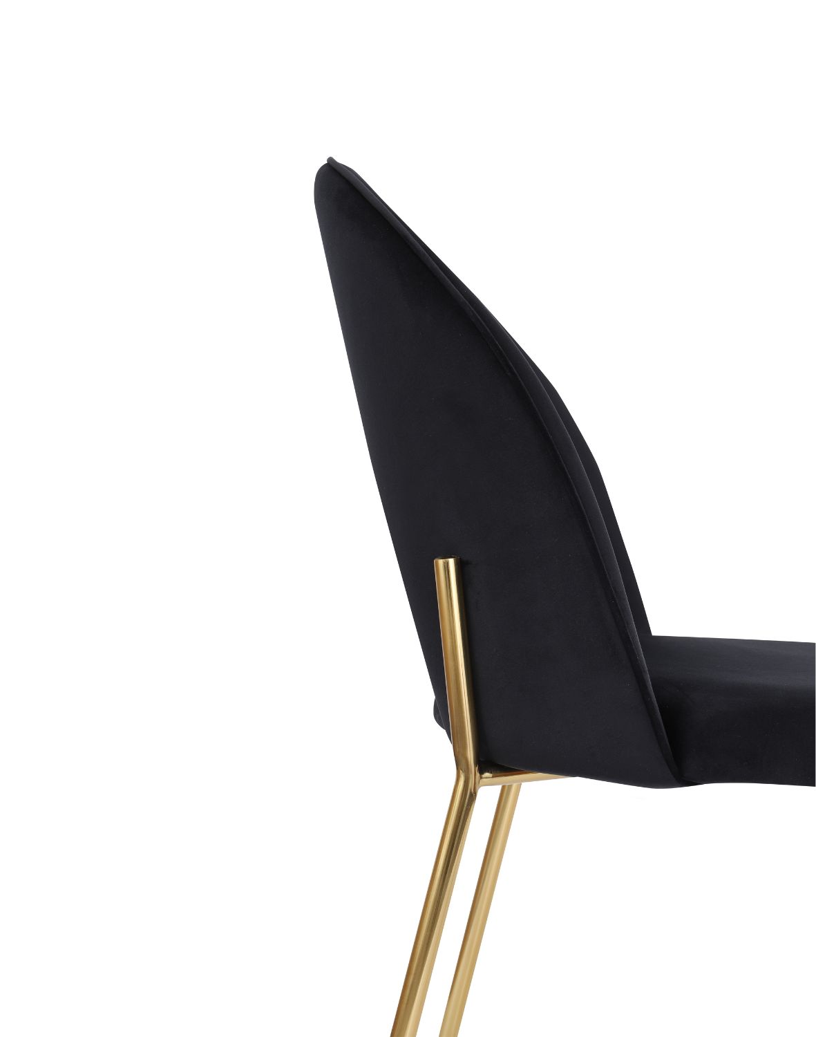 krzesło do jadalni molly gold, czarny welwet (108-77)