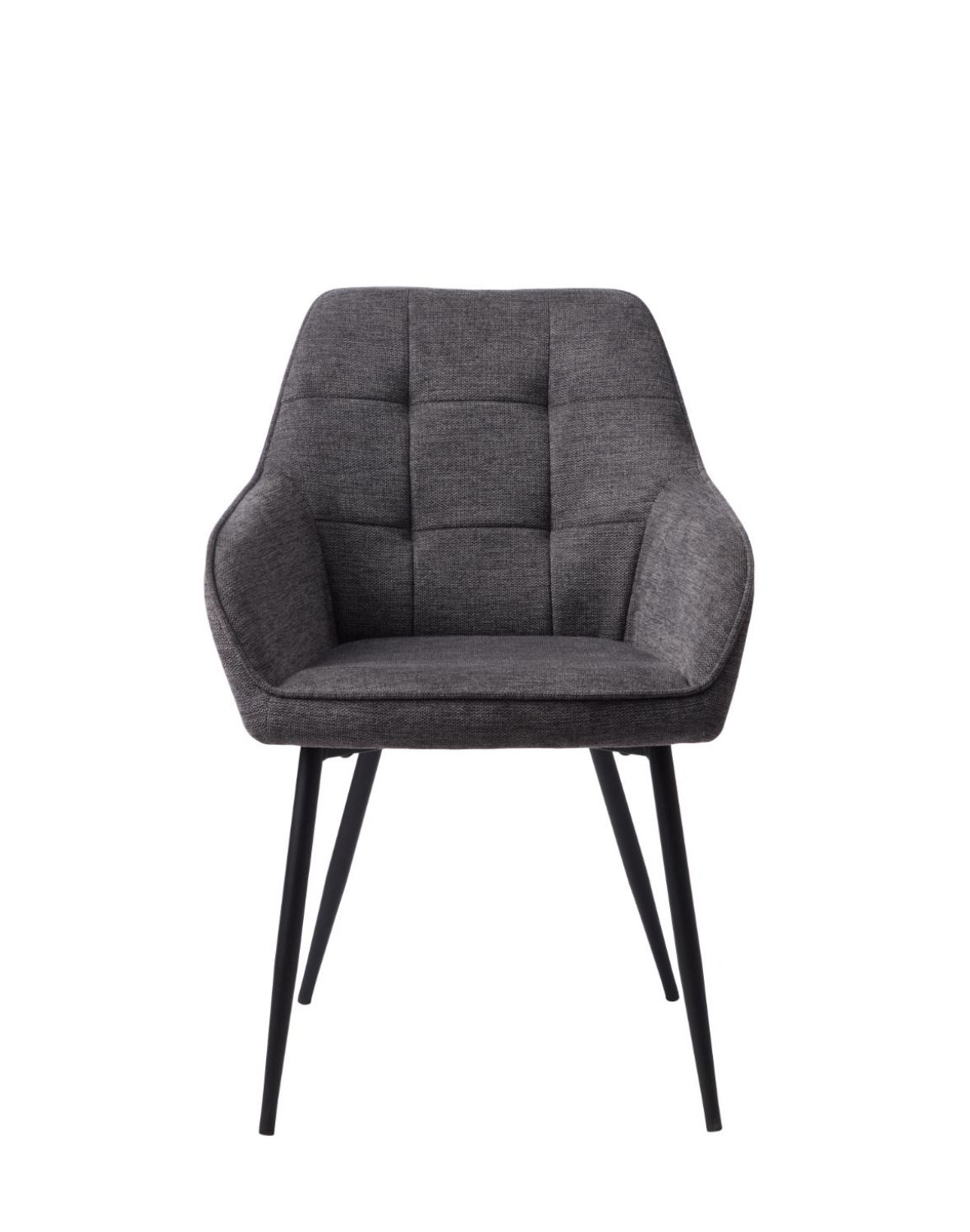 krzesło do jadalni nolan z podłokietnikami, pikowane, szare (50800001)