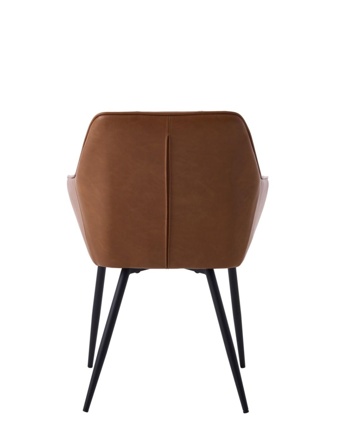 krzesło do jadalni nolan z podłokietnikami, ekoskóra, brązowe (50800003)