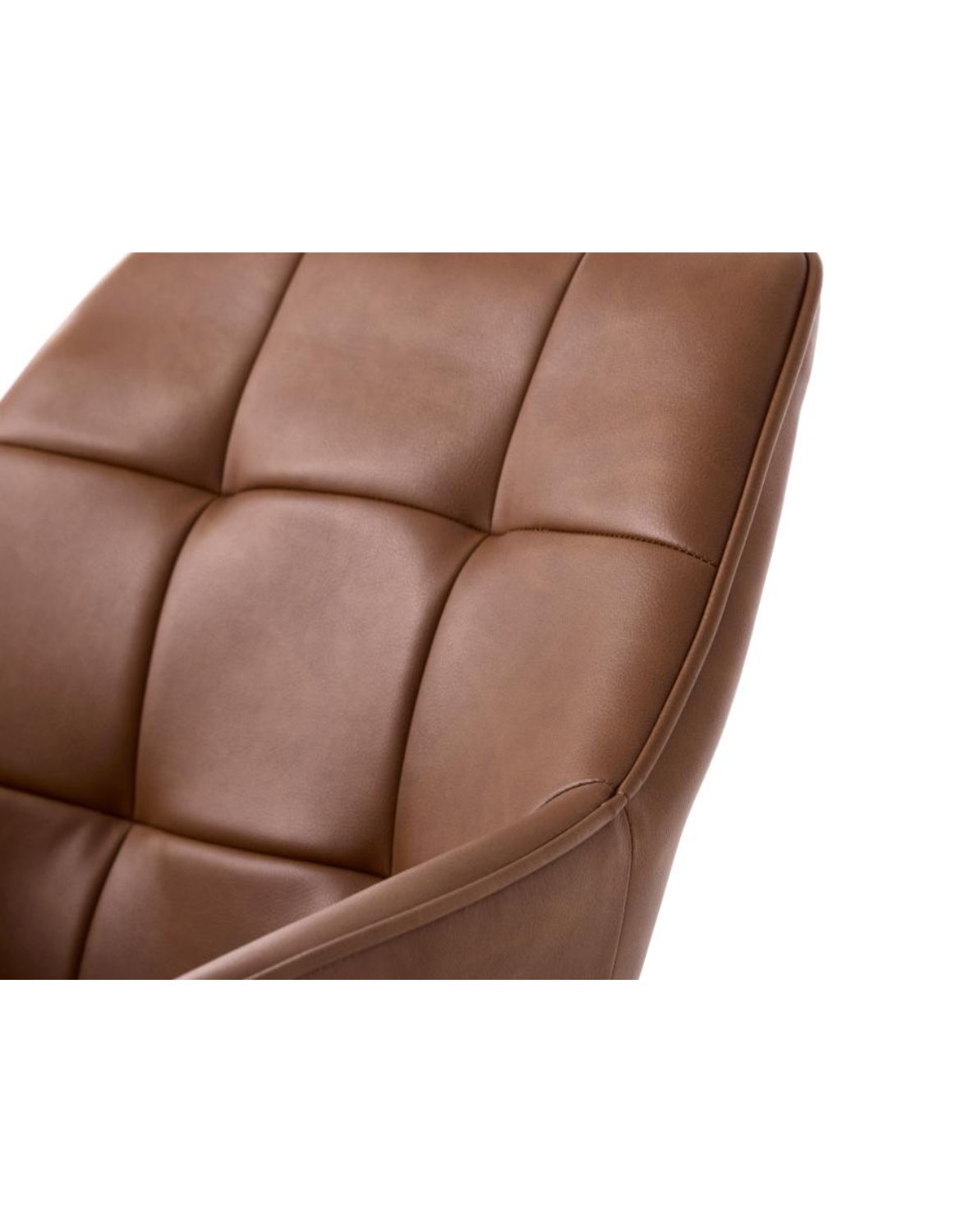 krzesło do jadalni nolan z podłokietnikami, ekoskóra, brązowe (50800003)