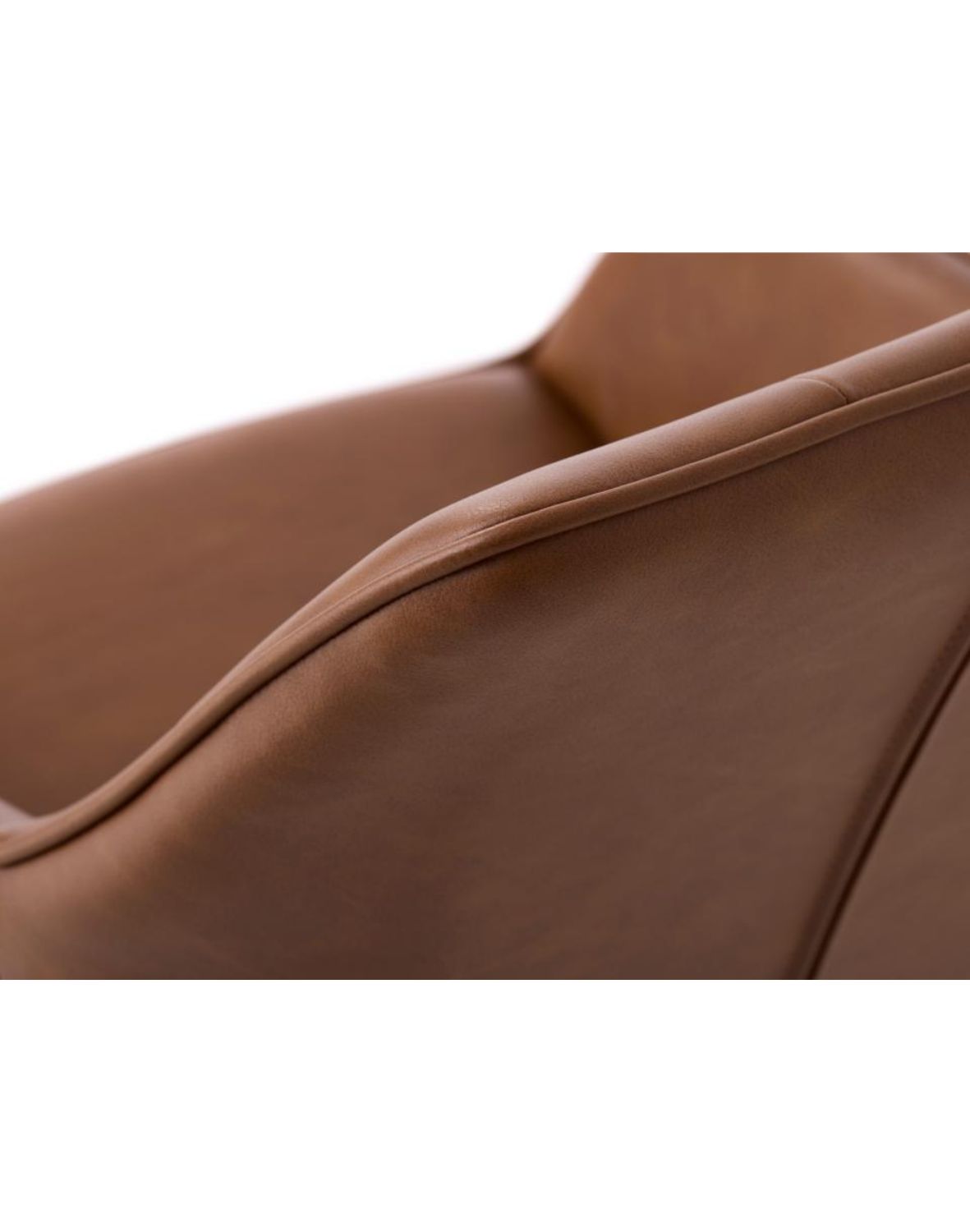 krzesło do jadalni nolan z podłokietnikami, ekoskóra, brązowe (50800003)