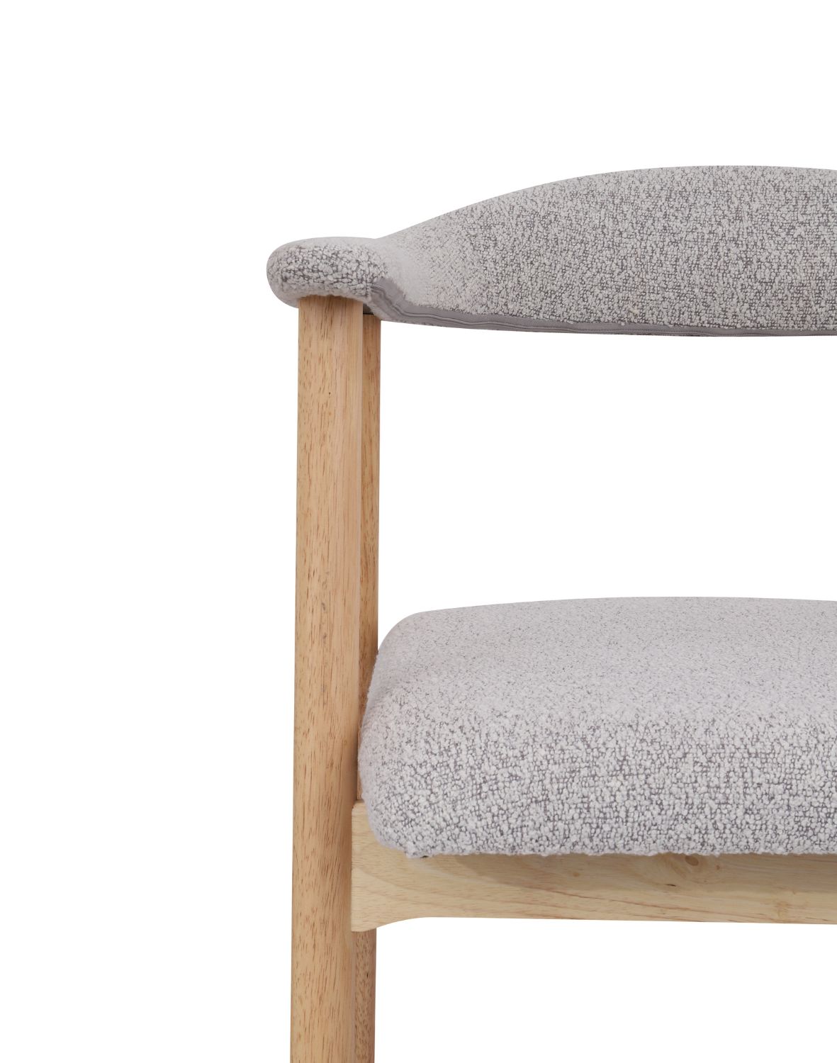 krzesło notte light, drewna kauczukowego, boucle beżowe