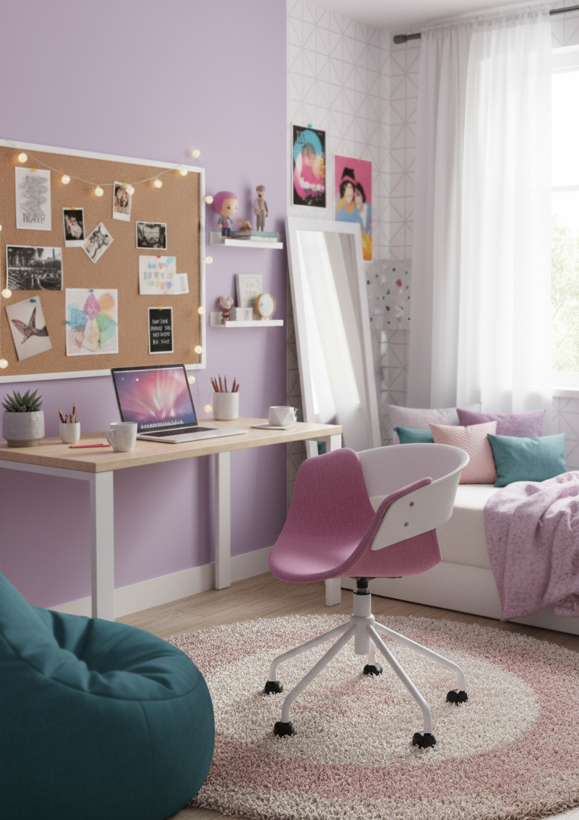 obrotowe krzesło dla dziecka biało różowe forma move pink