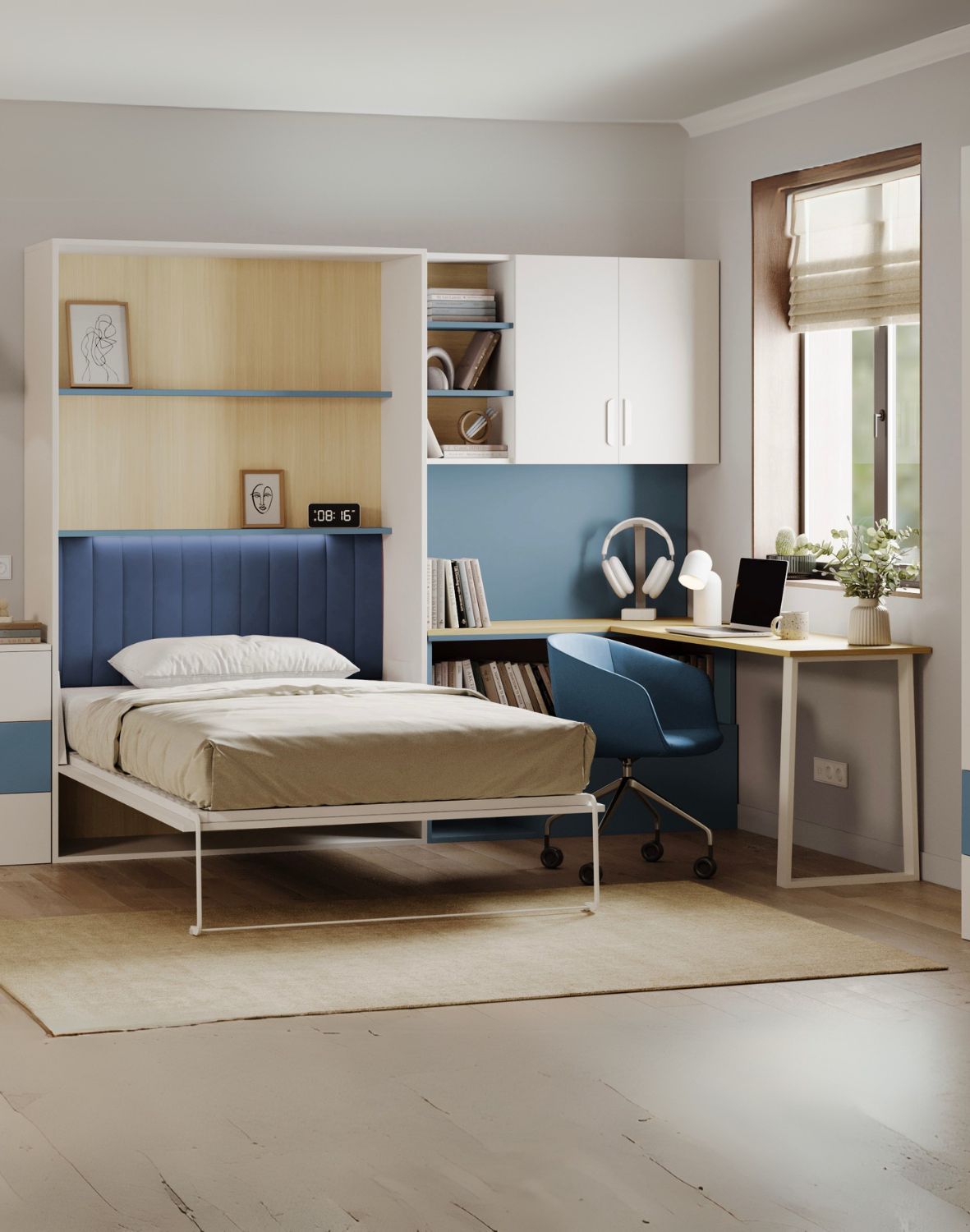 polkotapczan flexi bed lumi niebieski mglisty