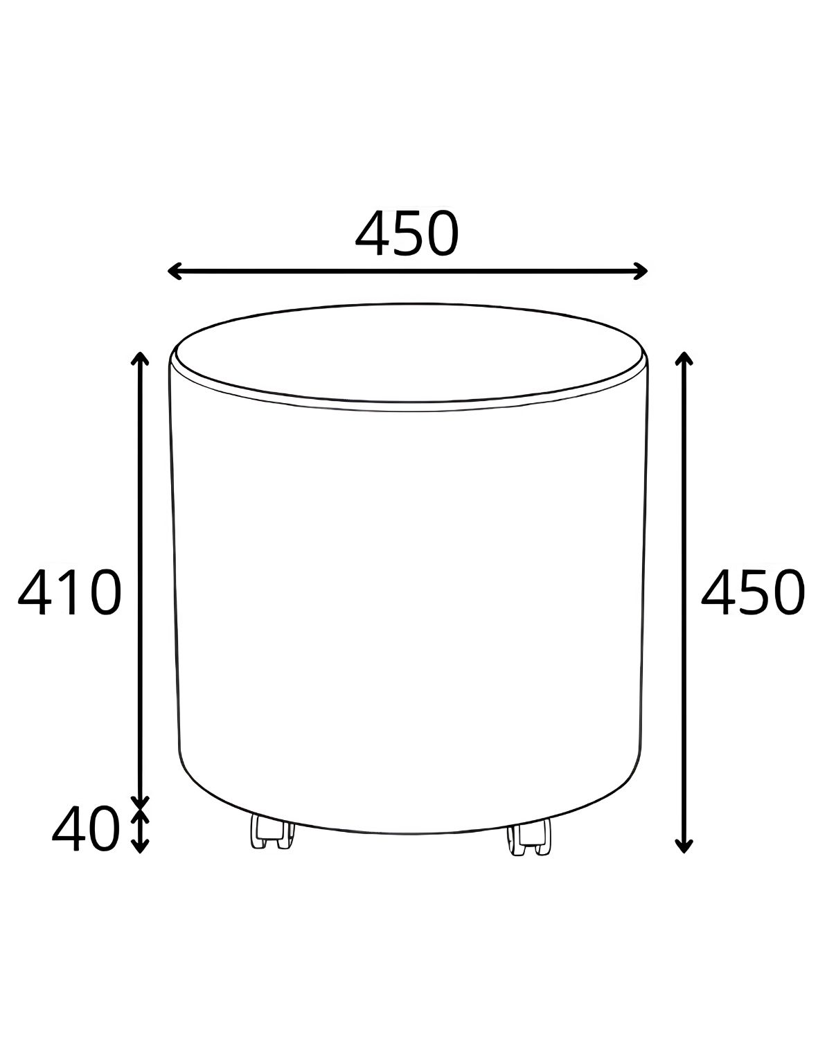 Pufa biurowa Round Plus